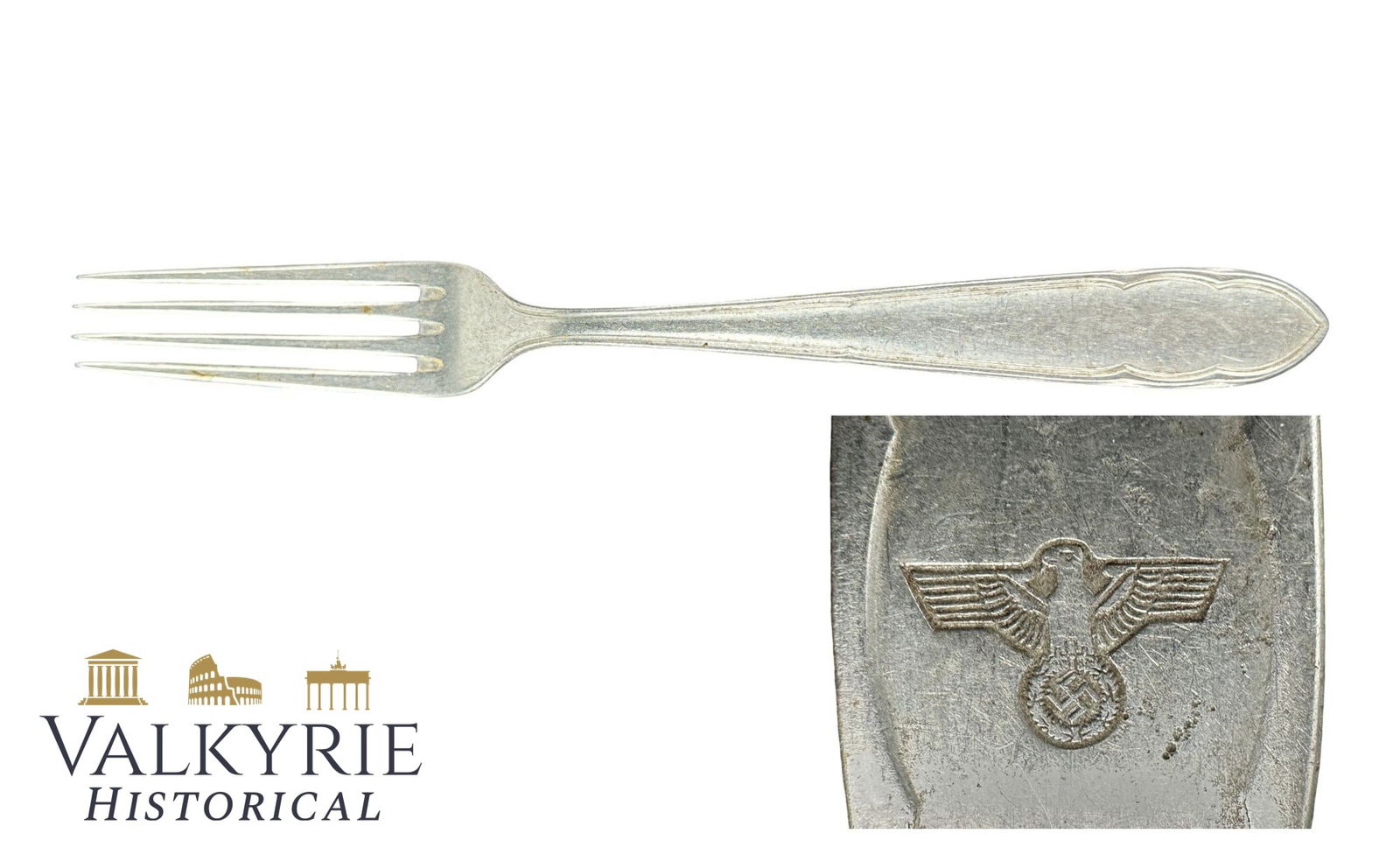 German III Reich Period Fork With Nazi Eagle Engraved (1 of 9)