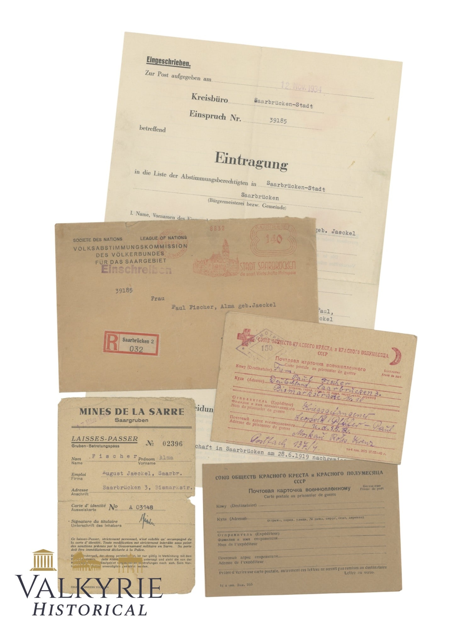 Set of Documents That Belonged to a German Citizen of the Saarbrucken City - Mine Worker (1 of 10)