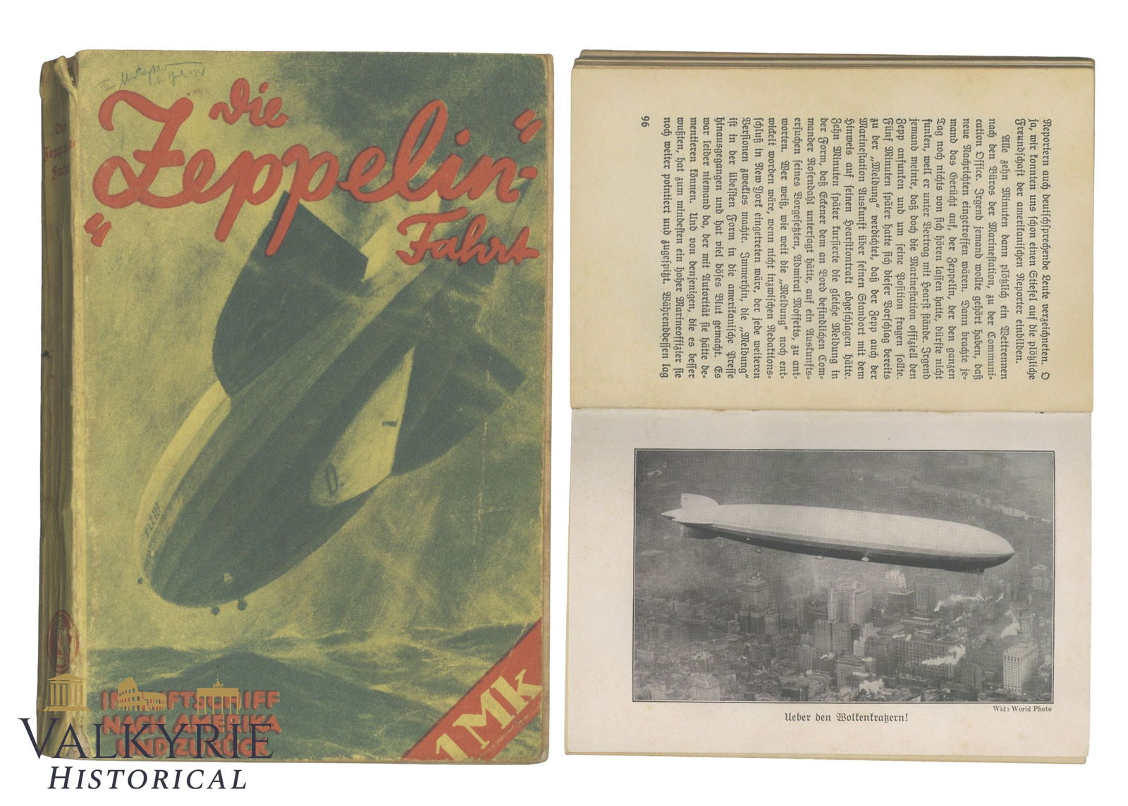 German Book "The Zeppelin Trip. In the Airship to America and Back" by Walther Klessel (1 of 11)