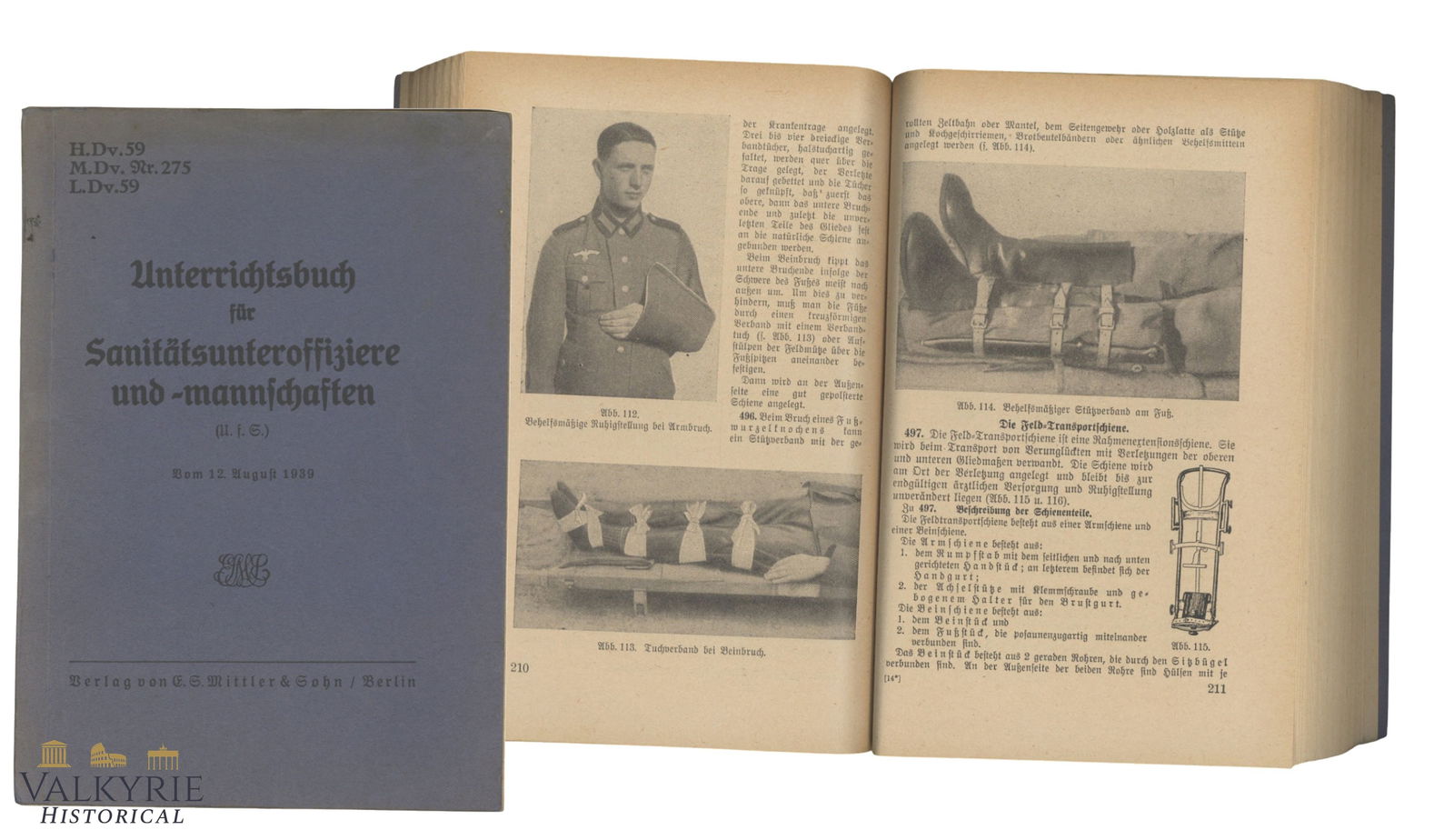 German Heer Book "Textbook For Medical NCOs and Enlisted Personnel" - 1939 (1 of 15)