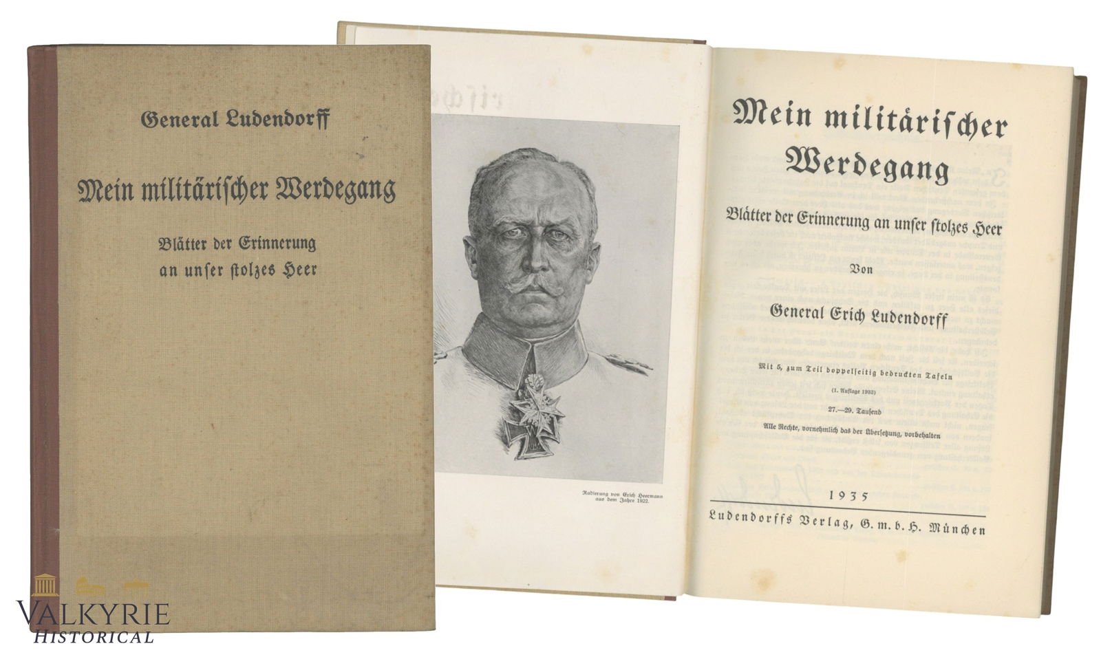 Biographie Written by General Ludendorff "My Military Career. Pages of Rememberance of Our..." (1 of 12)