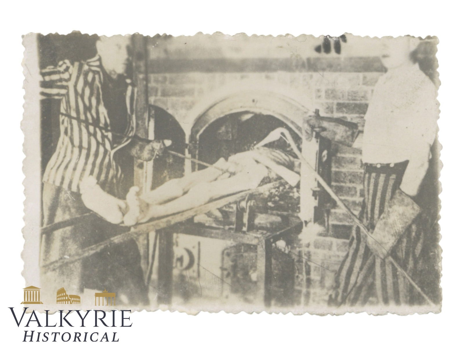 Photos of the Ovens in the Crematorium Taken After the Liberation in KL Dachau: Photos of the Ovens in the Crematorium Taken After the Liberation in KL Dachau .The photo shows how the crematorium and its staff worked in the camp. Size: 9x6cm . Late copy. All items for this auctio