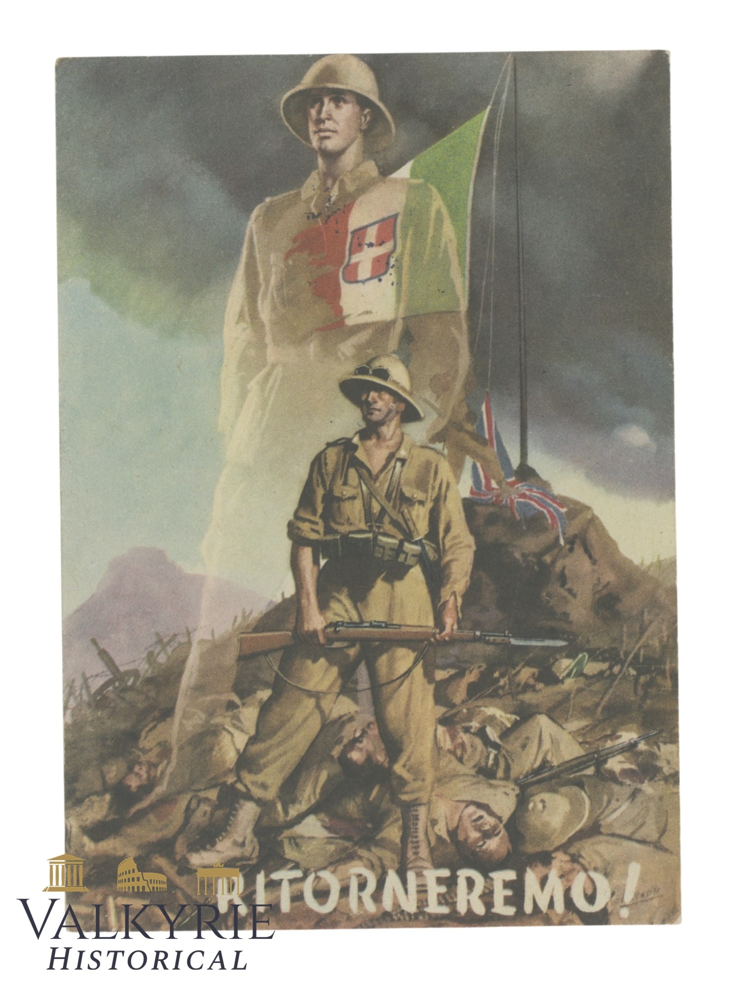 Italian WW2 Period Postcard With the Legend "We Will Return!" - Circulated (1 of 2)