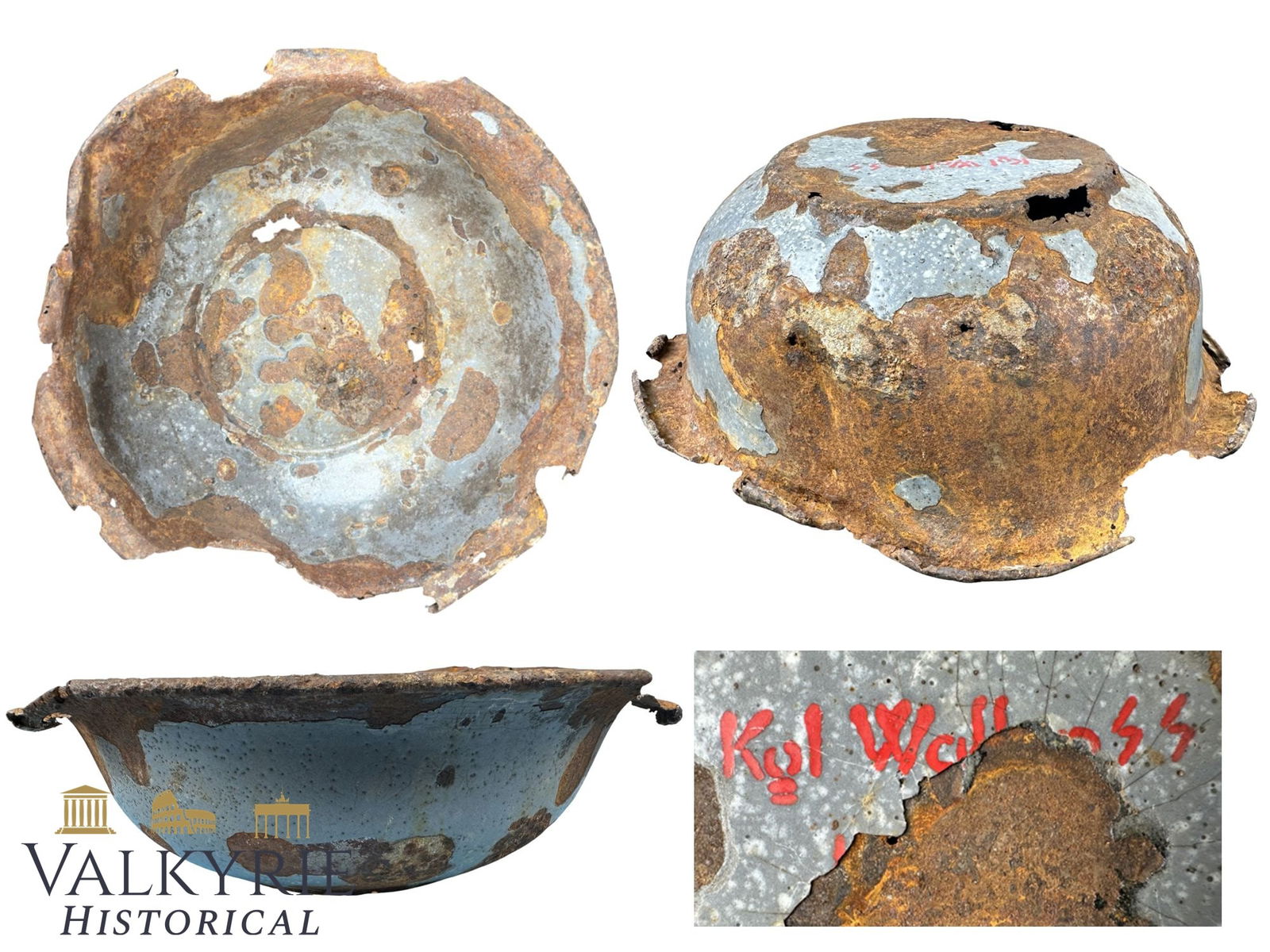 KL Lublin Majdanek - Concentration Camp Bowl - Shoah: KL Lublin Majdanek - Concentration camp bowl marked Waffen SS, used in Majdanek - Lublin. These kinds of bowls were used by prisoners to eat the low quality food camp personnel gave them to "feed" the