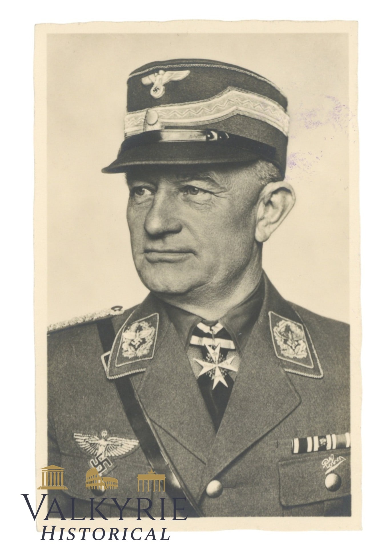 German Propaganda Postcard With Portrait of the Leader of the NSFK Friedrich Christiansen (1 of 2)