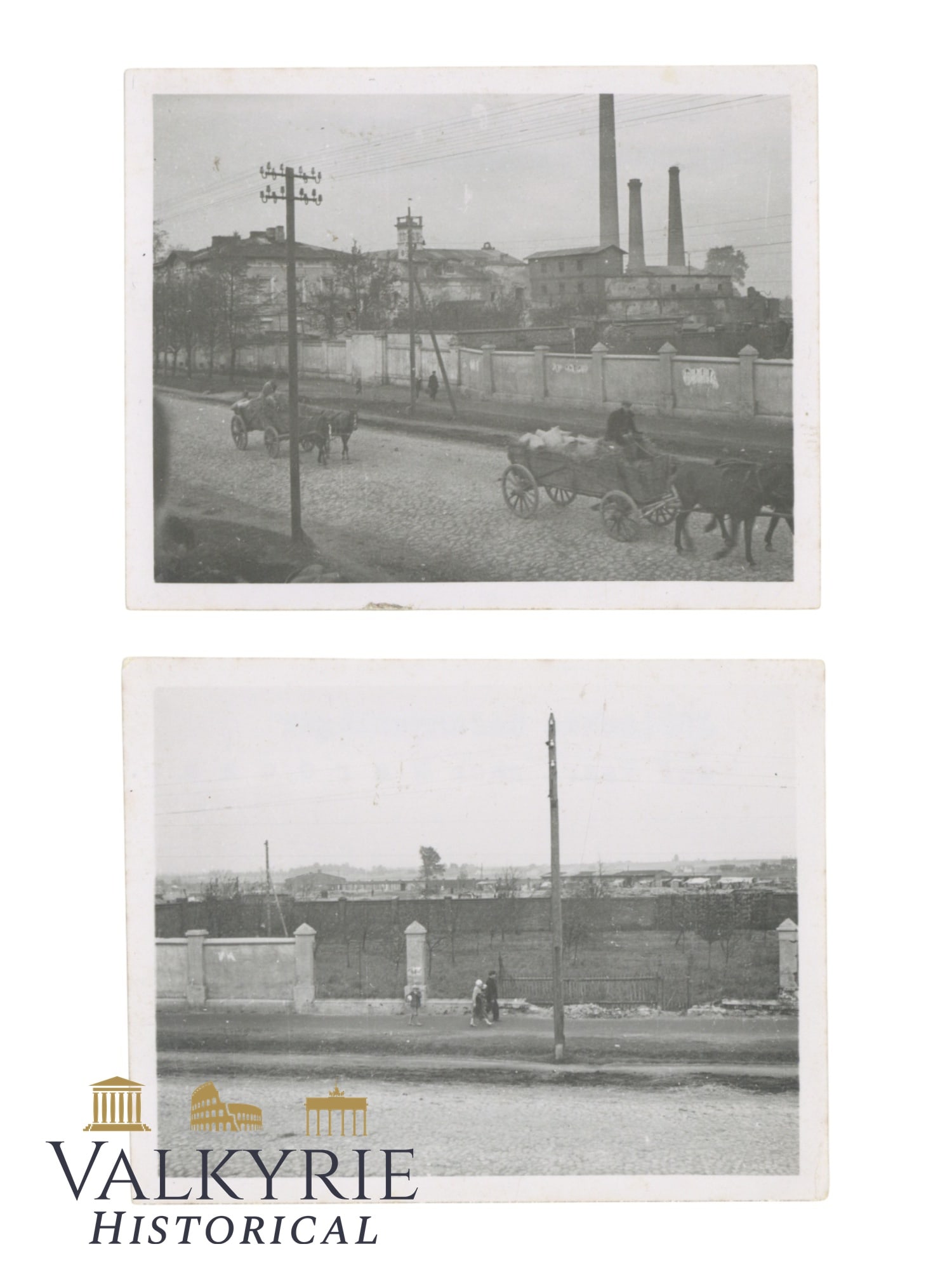 2 Rare Private Taken Photos of Destroyed Factory and Jewish Imprisonment Camp On the Way to Warsaw (1 of 6)