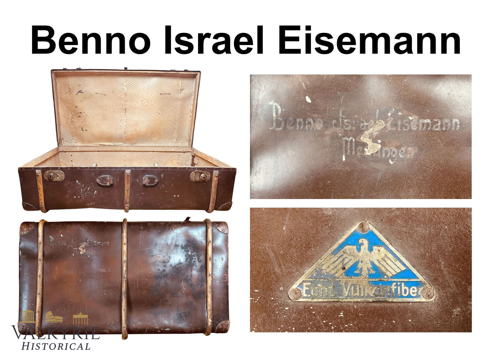 Holocaust. A German Jew's Suitcase. Kristallnacht, November 10, 1938: The auction is for an original suitcase belonging t