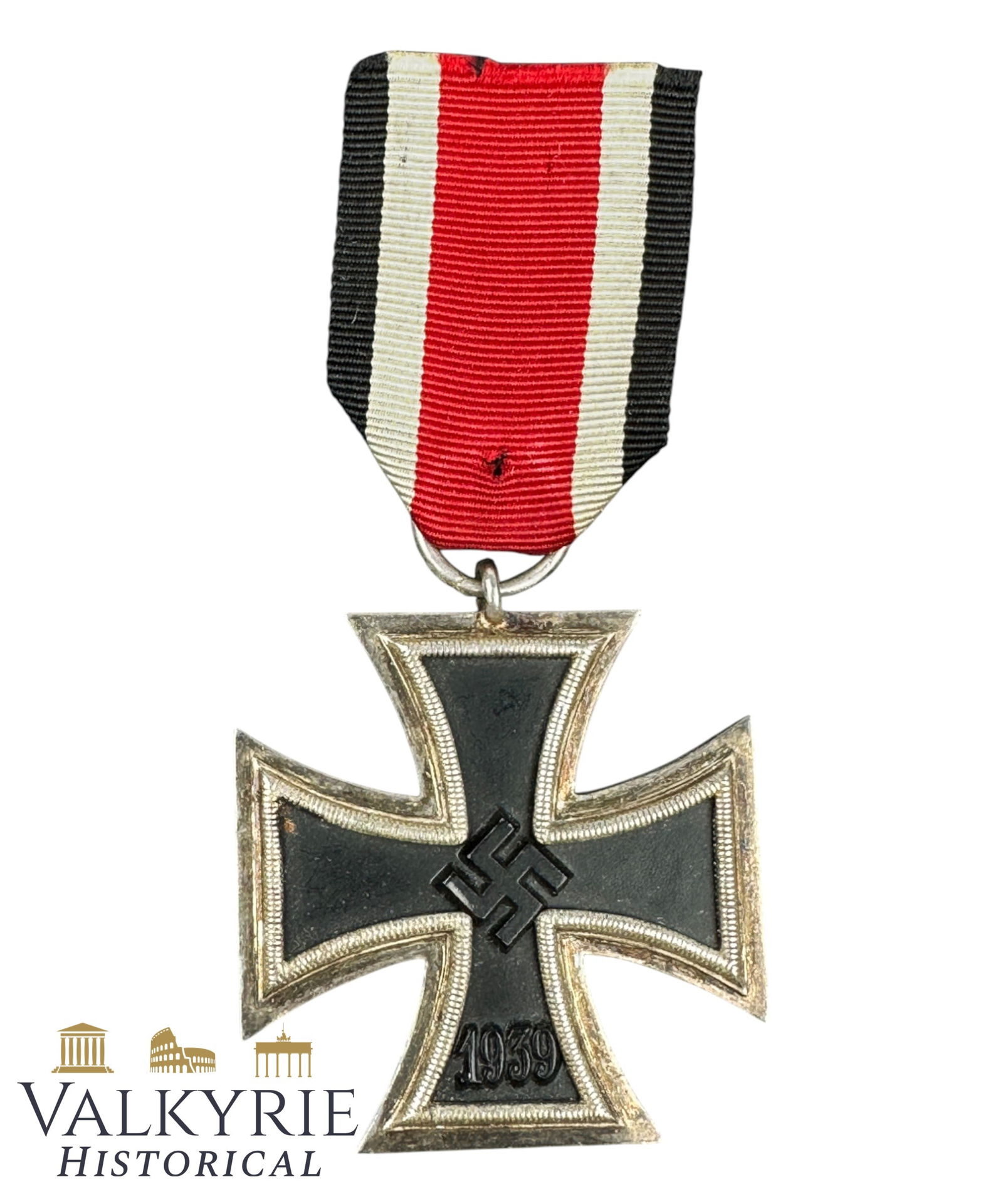 German WW2 Period Iron Cross 2nd Class With Ribbon - Unmarked: German WW2 Period Iron Cross 2nd Class With Ribbon - Unmarked. Very nice example with original ribbon. All items for this auction will be shipping from Europe. Shipping cost $25 it doesn't matter how