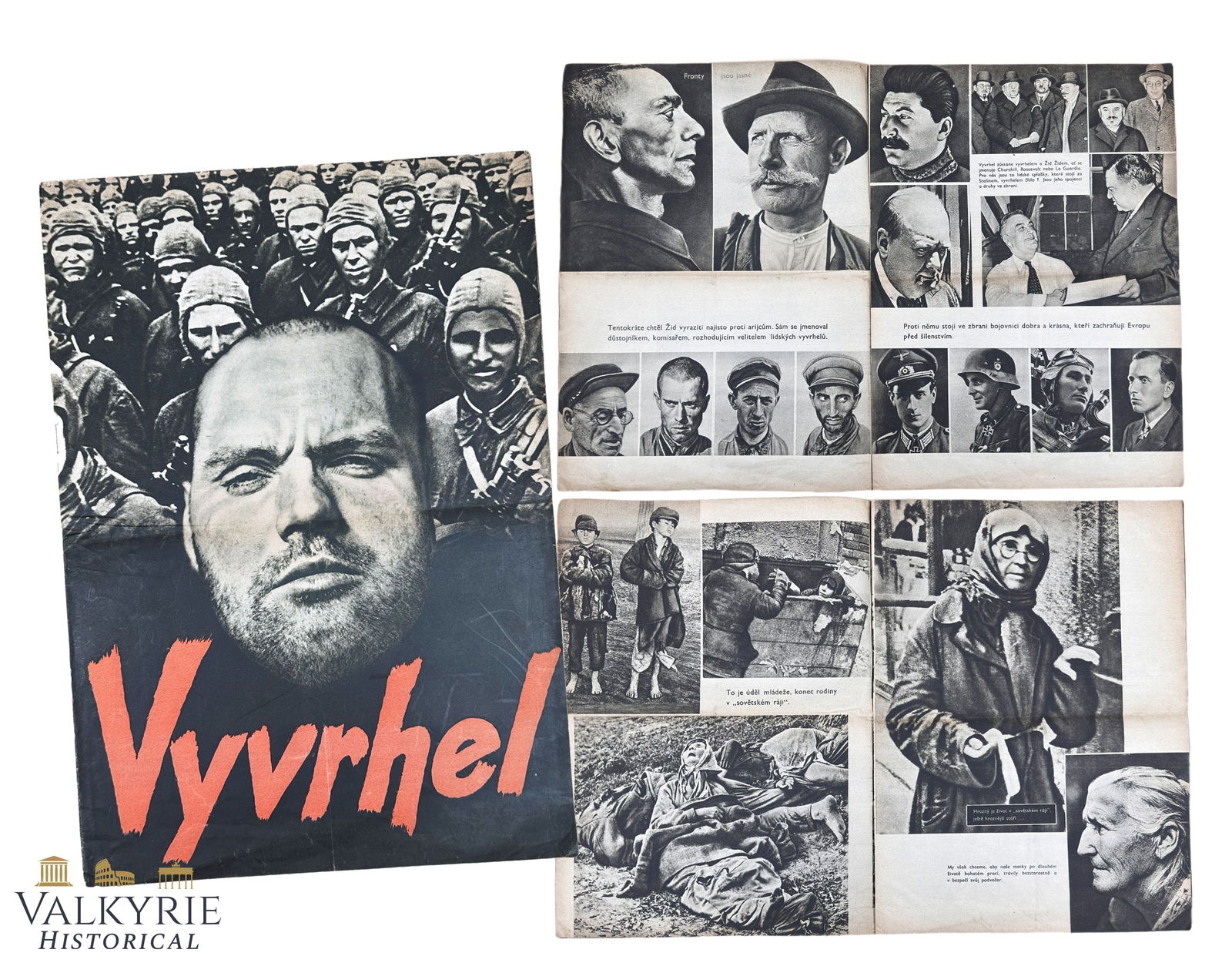 Ultra Rare Czech Version of the Ultra Anti-Semitic Pamphlet Published by the SS "The Subhuman": Ultra Rare Czech Version of the Ultra Anti-Semitic Pamphlet Published by the SS "The Subhuman". Whereas German version, being a rarity, is easier to find by collectors, this magazine published by the