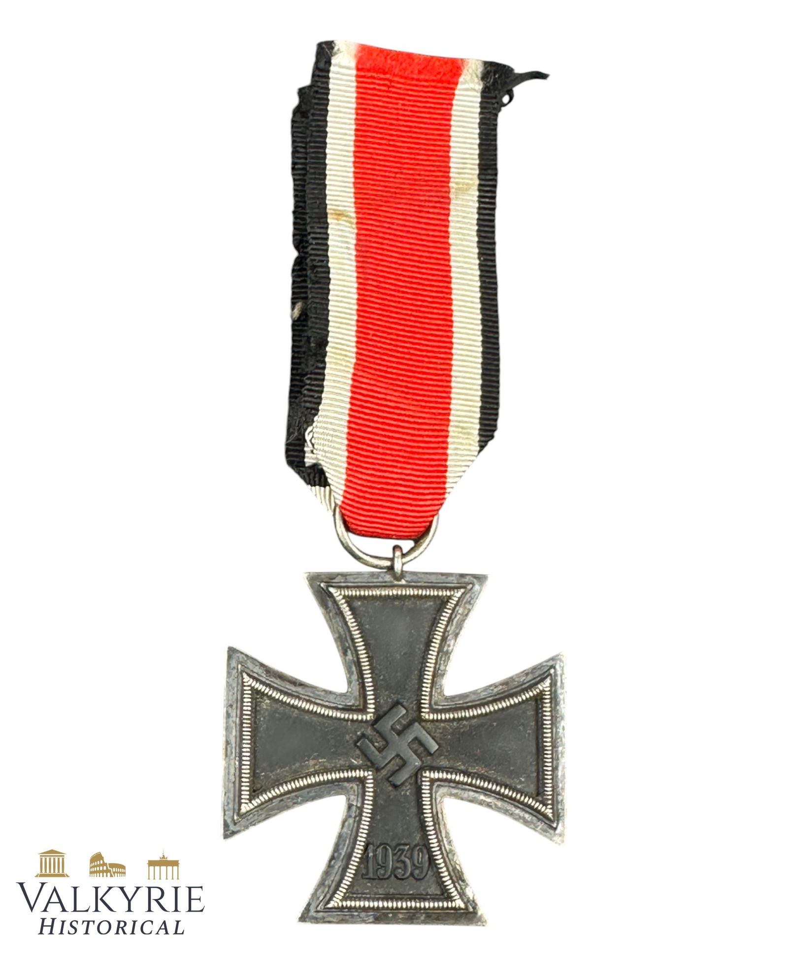 German WW2 Period Iron Cross 2nd Class With Ribbon - Unmarked.: German WW2 Period Iron Cross 2nd Class With Ribbon - Unmarked. Very nice example with original ribbon. All items for this auction will be shipping from Europe. Shipping cost $25 it doesn't matter how