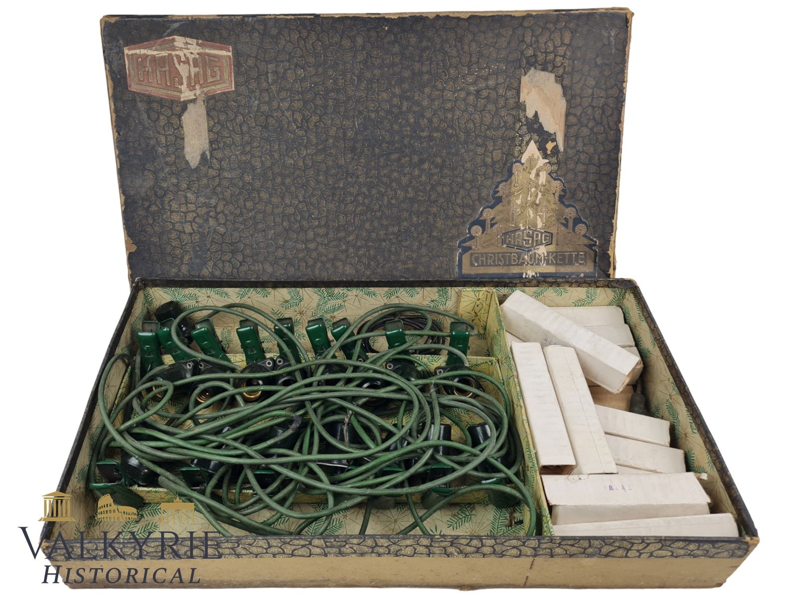 Rare Complete Set of Christmas Lights for Outdoor Lighting Made by HASAG Ammunition Maker (1 of 6)