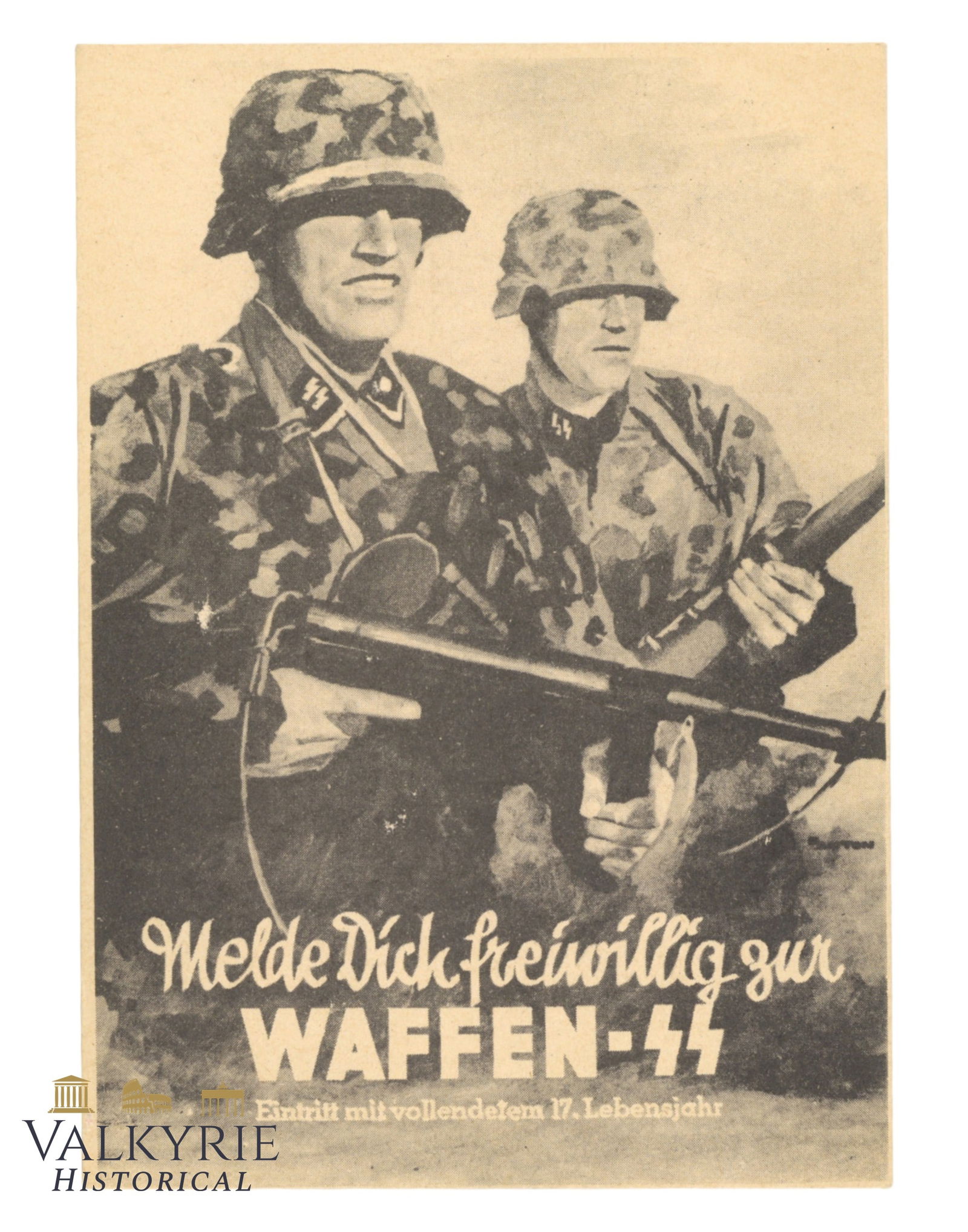 German Propaganda Postcard Inviting German Youth to Join the Waffen SS (1 of 2)