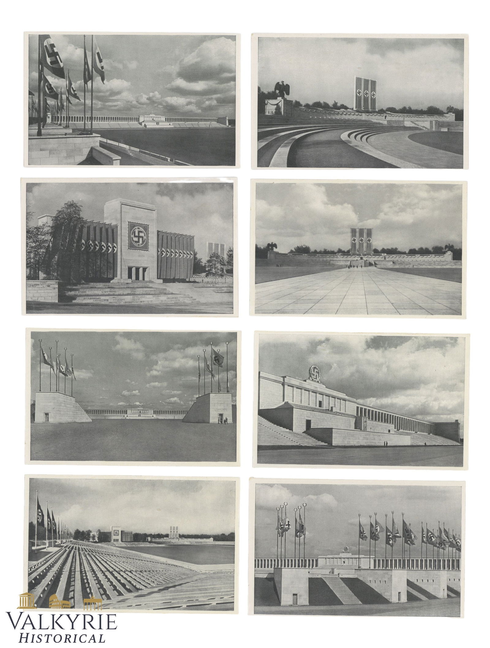 Set of 8 Propaganda Postcards of the Reichsparteitag Celebration Party Grounds in Nuremberg (1 of 5)