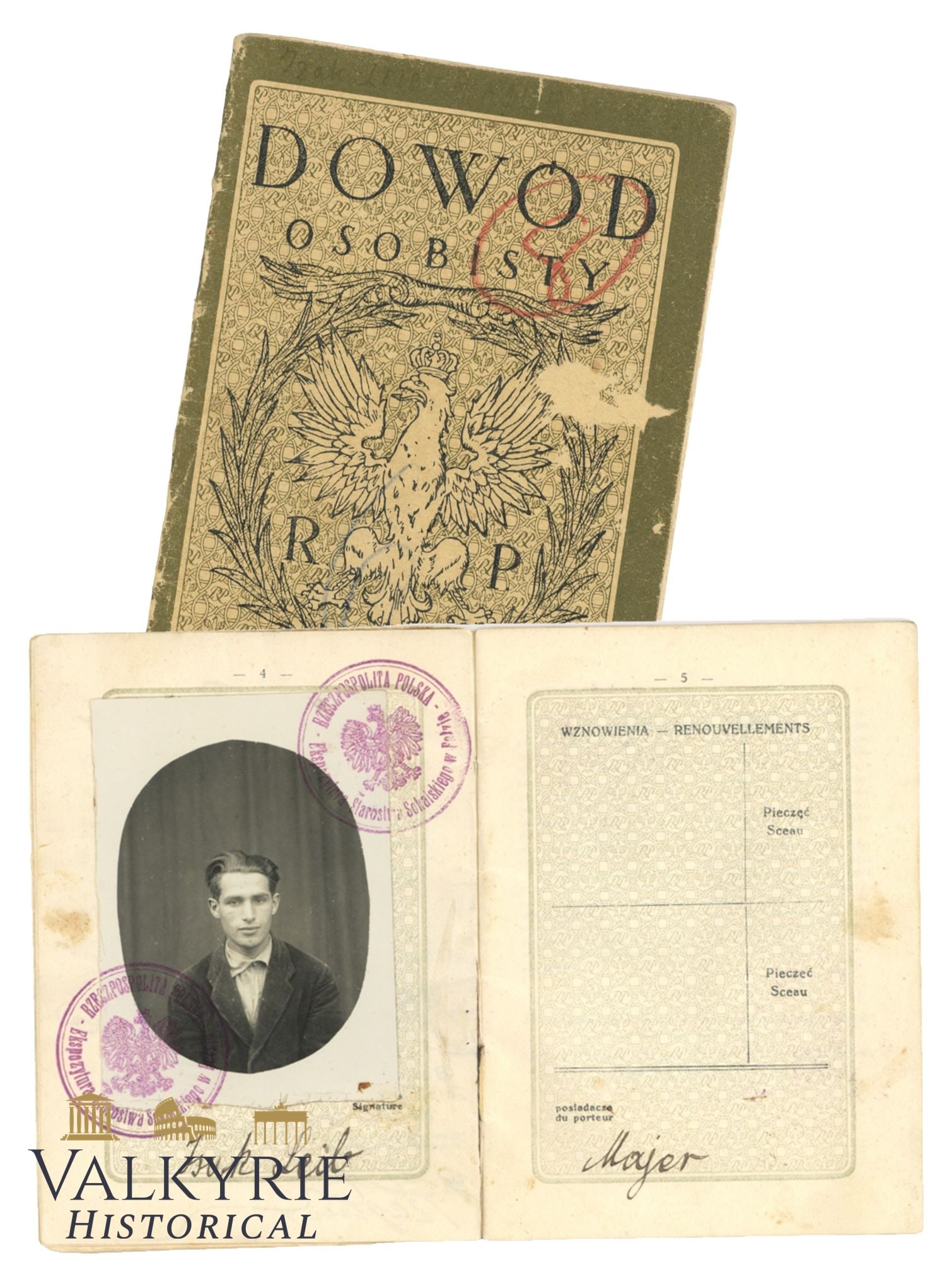 Pre-war Polish Passport to a Jew Who Immigrated to Palestine - 1929 (1 of 8)