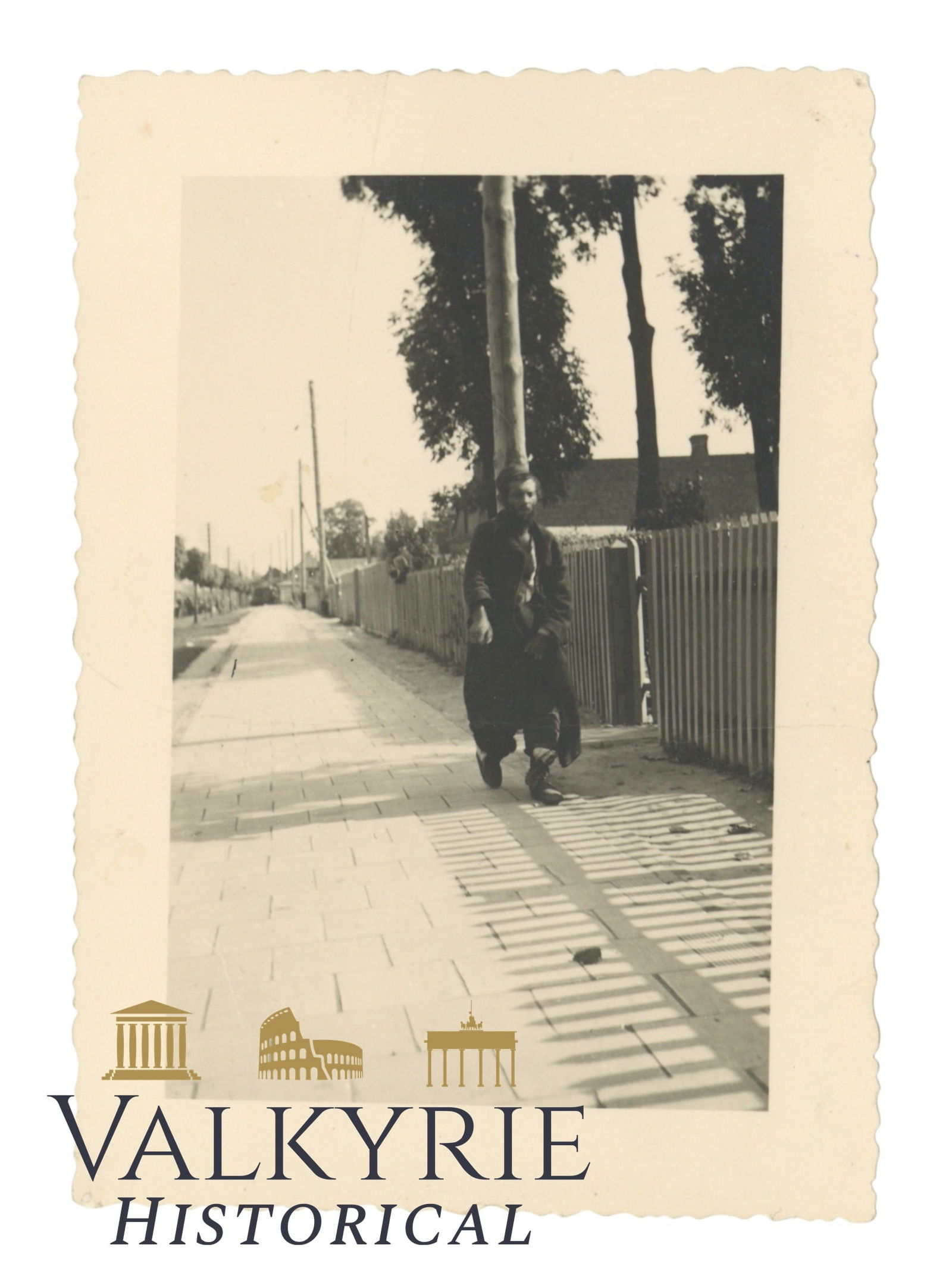 WW 2 - Photo of a Polish Jew Walking in the Street (1 of 2)