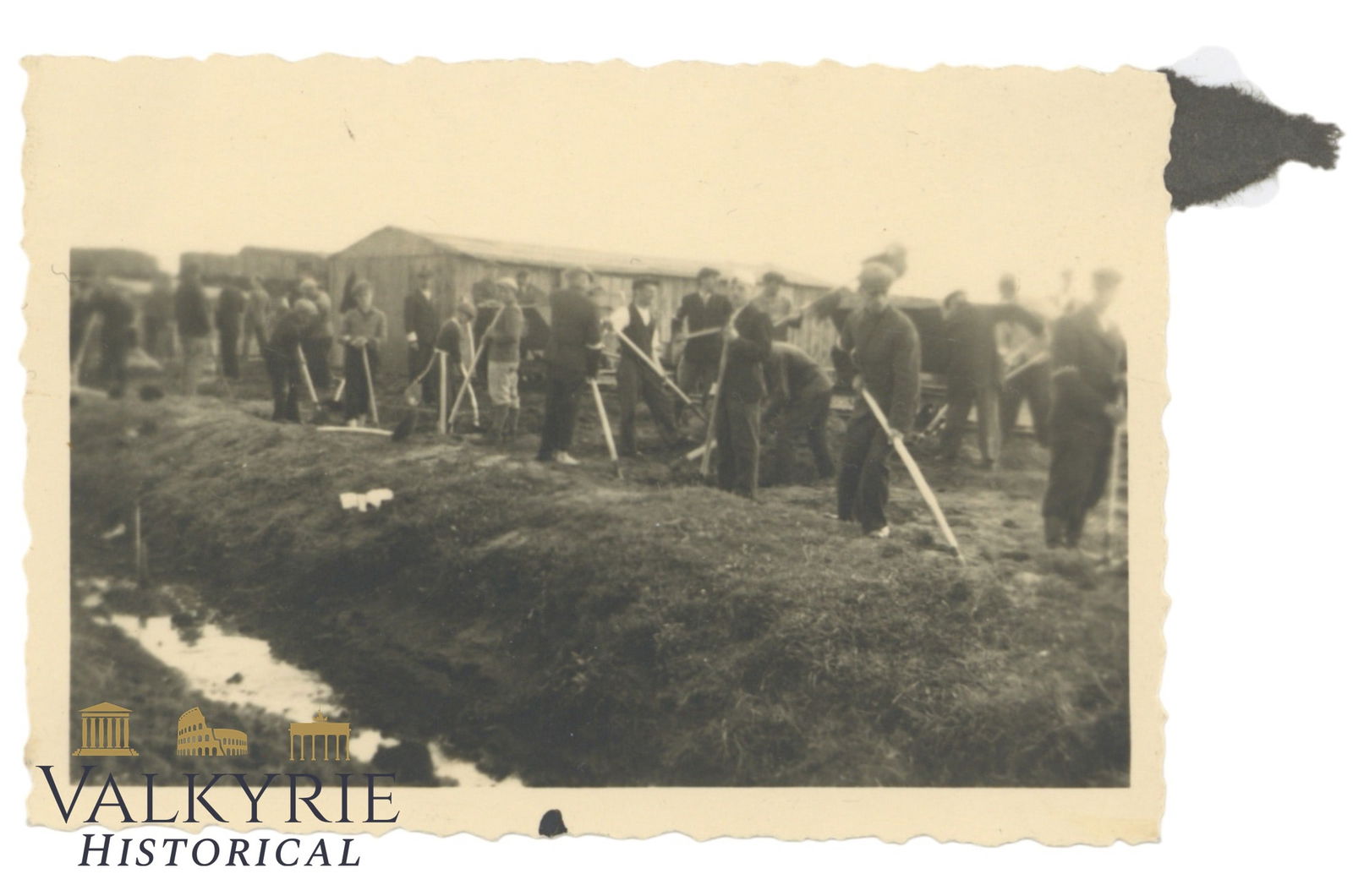 Inedit Photo of Some Jewish Prisoners in Unknown Camp Doing Forced Labor (1 of 2)