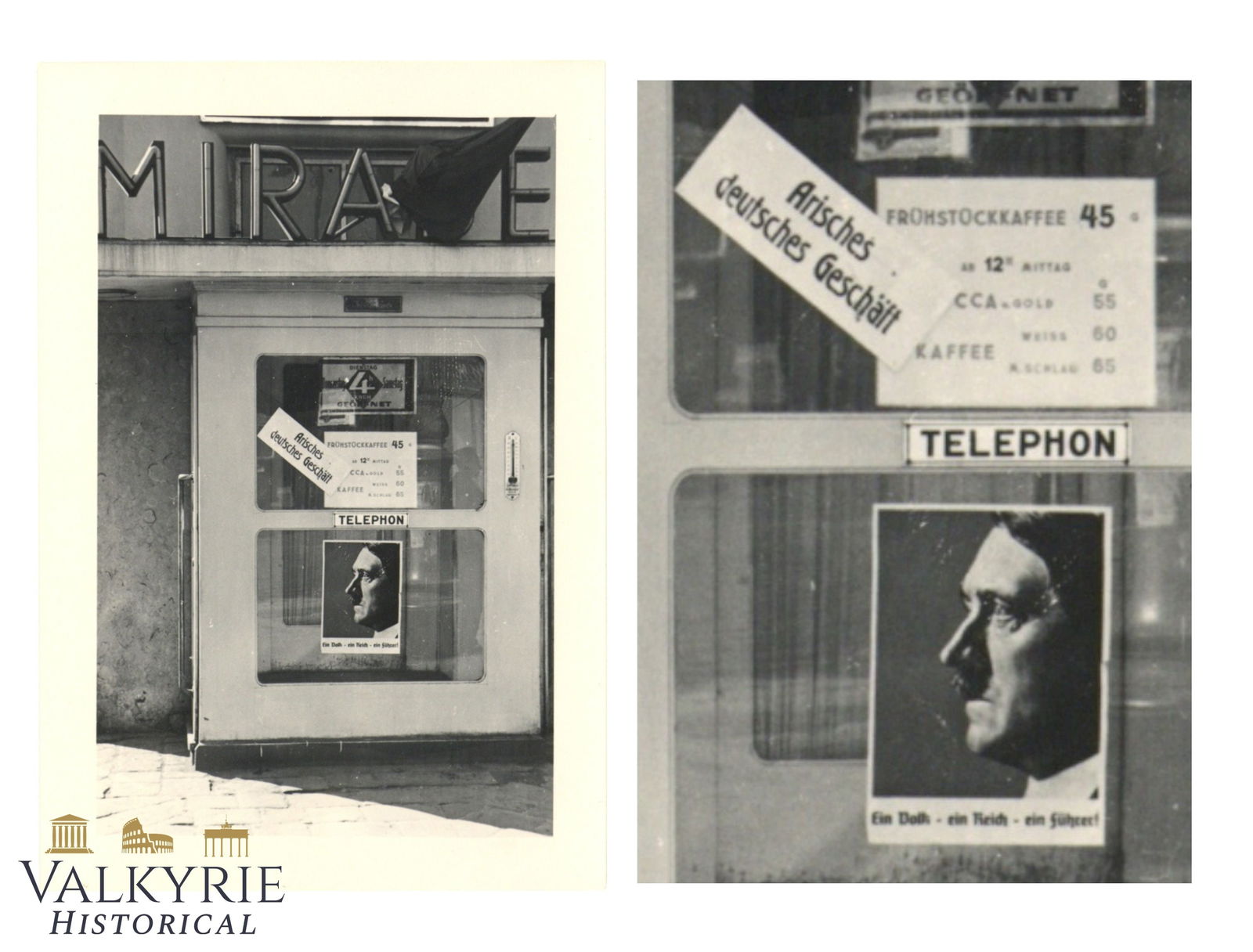 Photo of a Period German Business With a Poster That Says "German Aryan Business" (1 of 3)