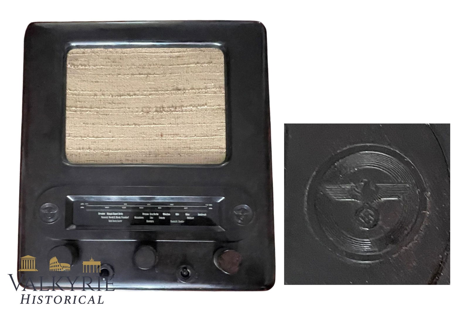 Third Reich Big NAZI REICHSRUNDFUNK RADIO VE 301 Dyn: Reichsminister of Propaganda Dr. Joseph Goebbels had the great idea to create affordable radios and sell them cheap to every household in the German Reich to make it possible that Adolf Hitless voice
