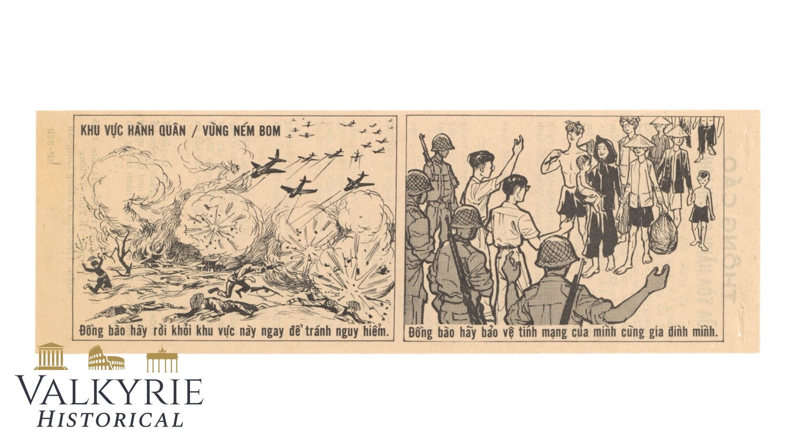 Vietnam War Propaganda Leaflet Against Viet Cong Communist Army "Announcement" (1 of 2)