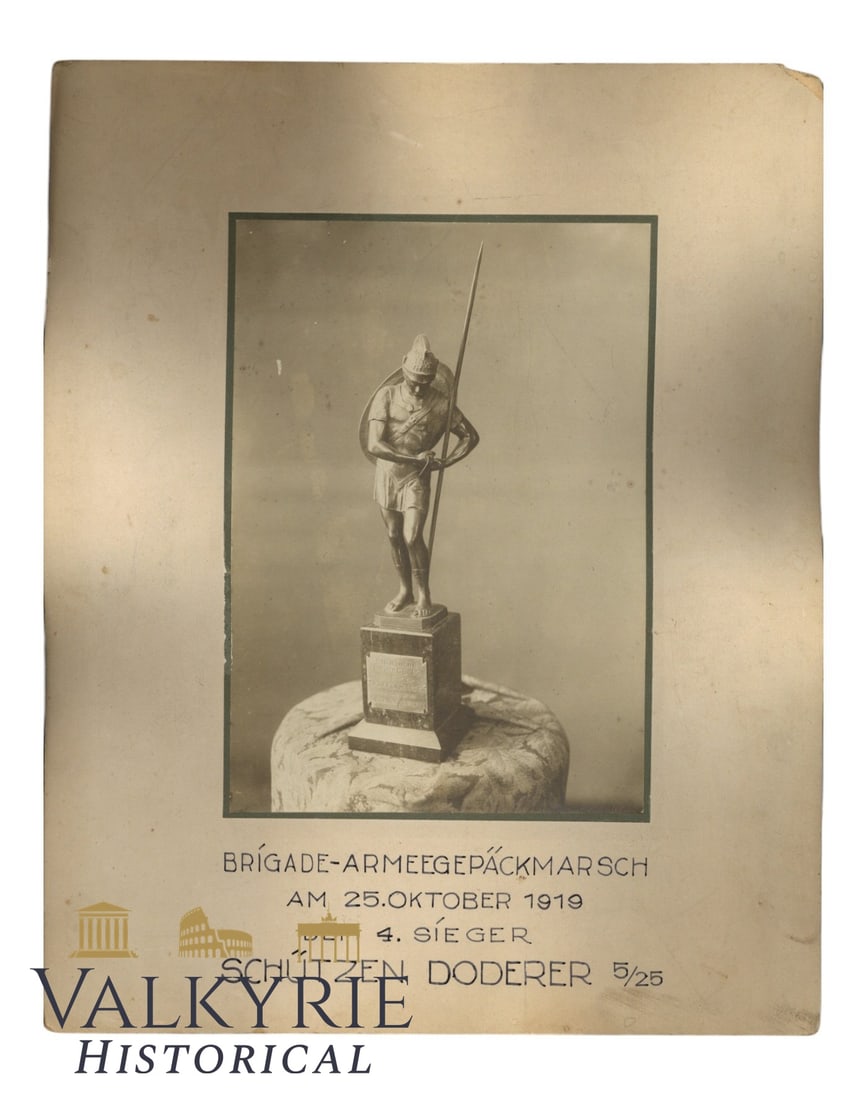 Certificate Diploma of German Brigade Army Package March in 1919 - Issued for the 4th Position (1 of 2)