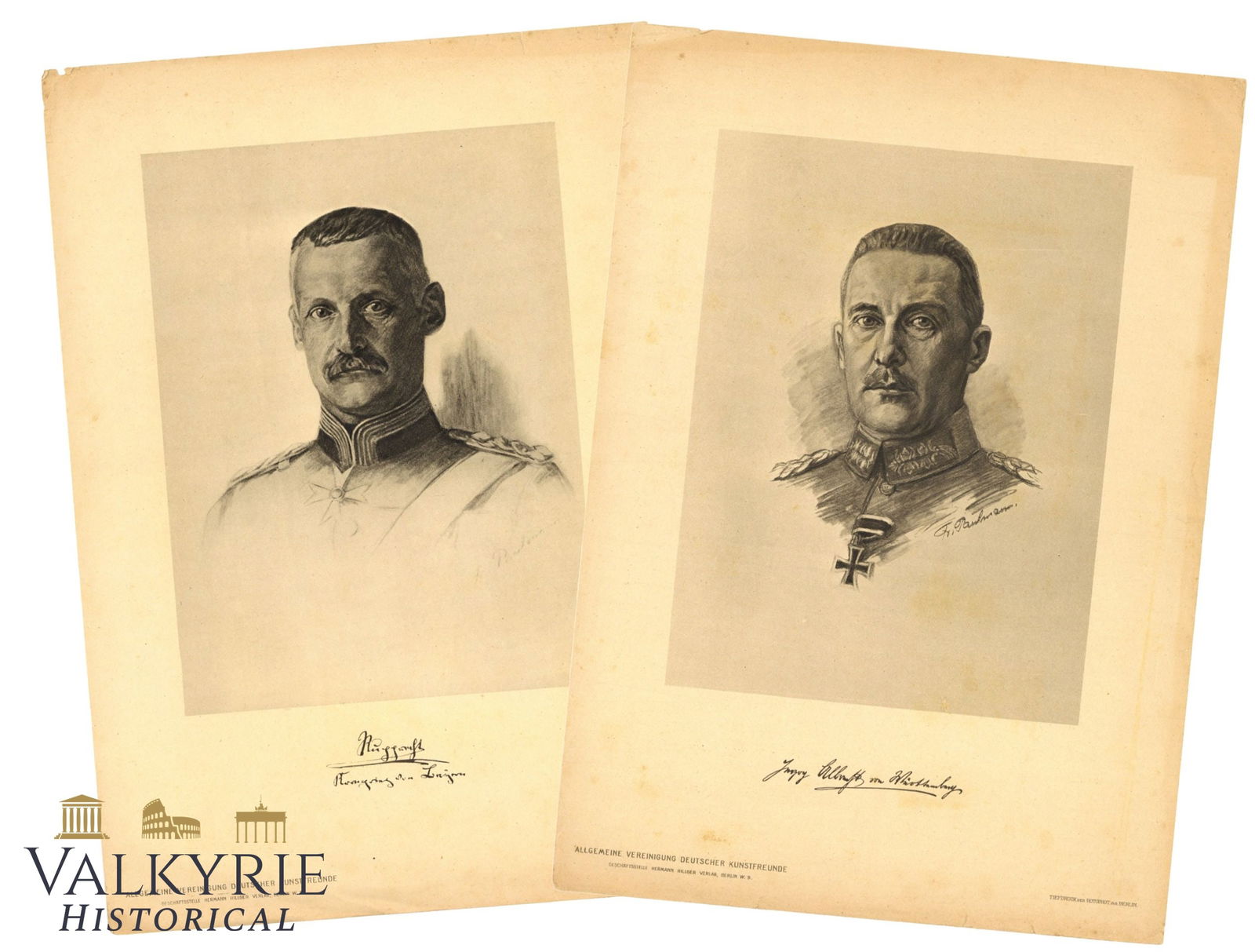 2 German Portrait Prints of German Generals of the WW1 (1 of 5)