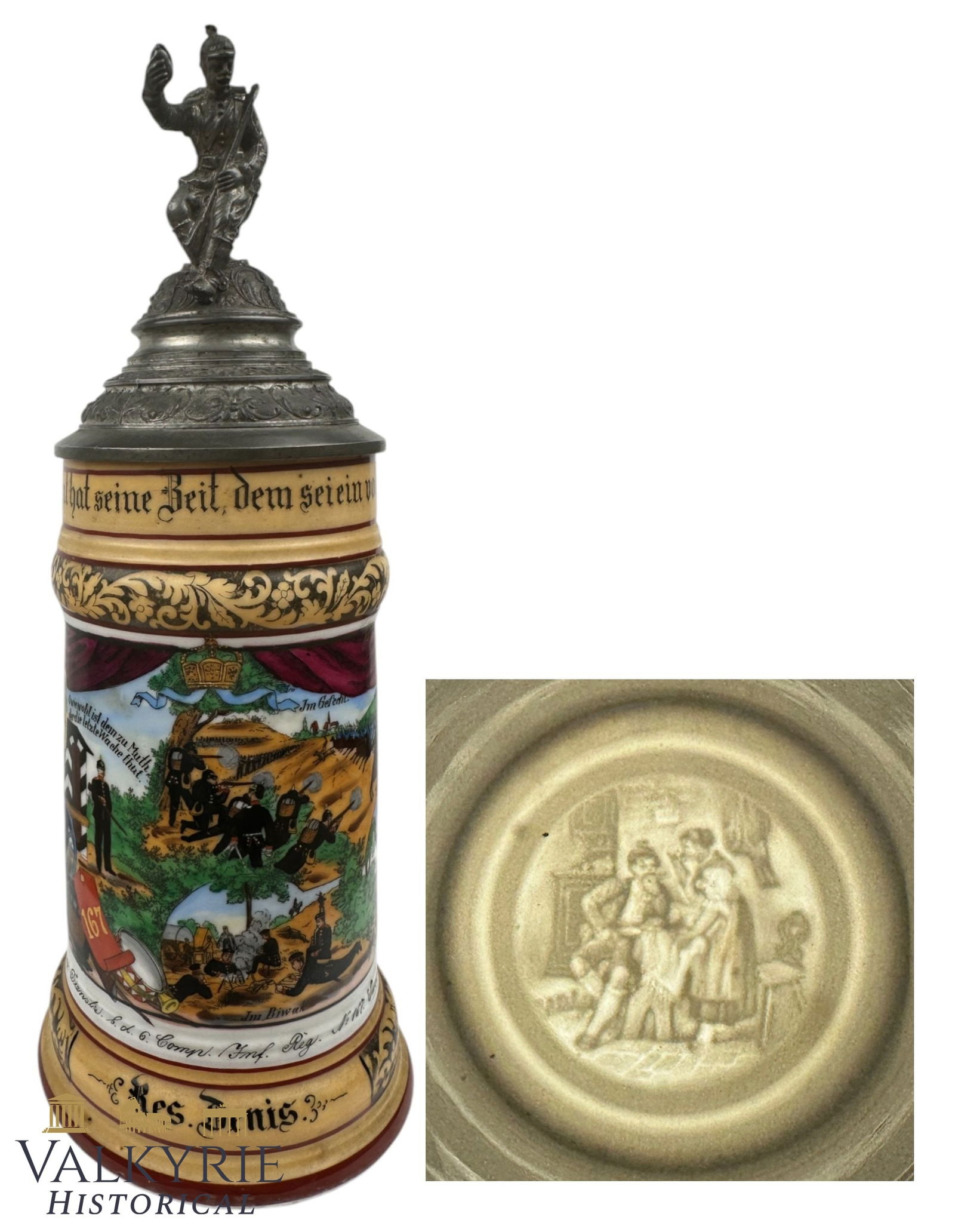 WW1 Period Customised German Beer Mug to a Reservist of an Infantry Regiment in Cassel (1 of 20)