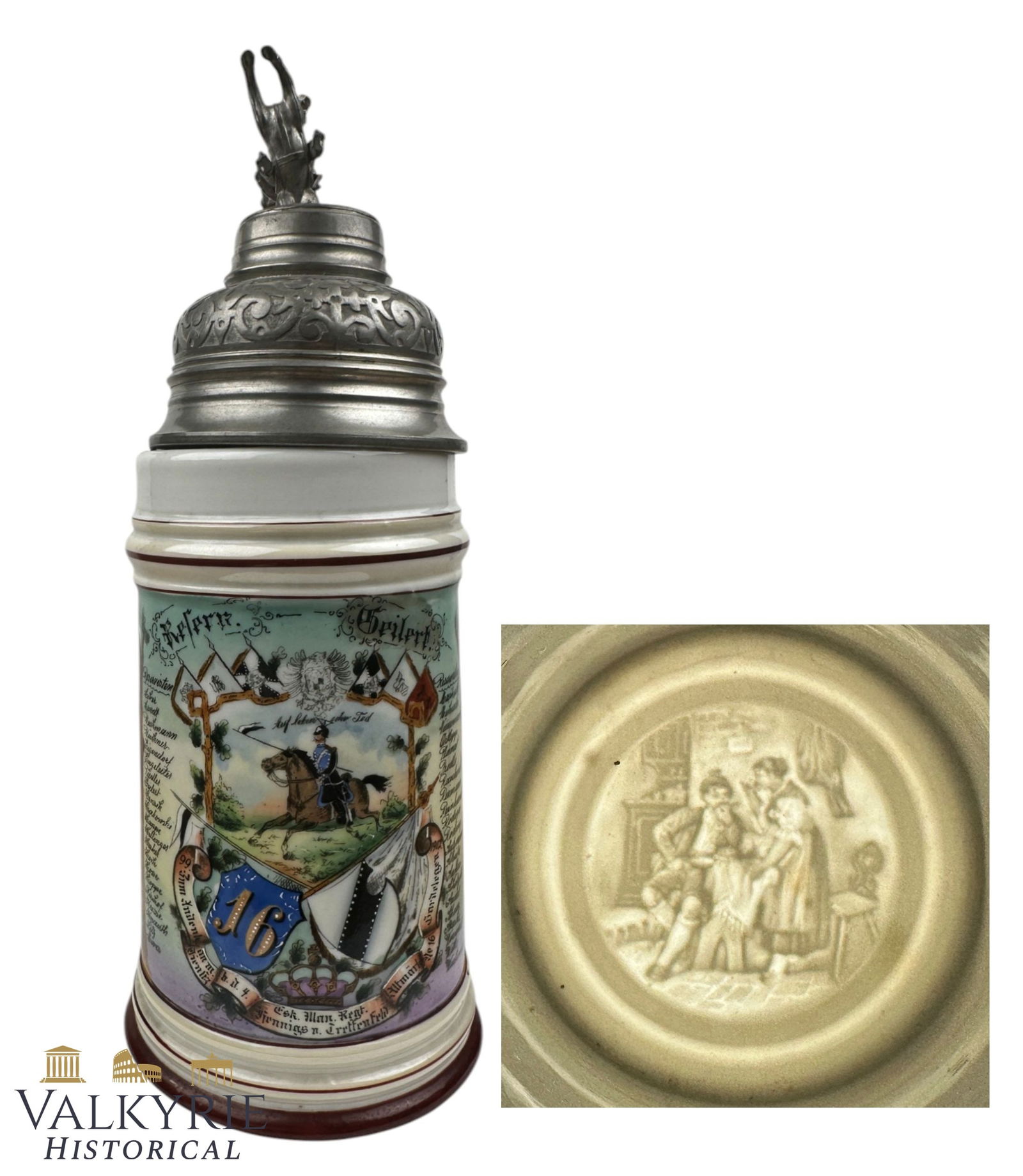 WW1 Period Customised German Beer Mug to a Reservist of an Infantry Regiment (1 of 20)
