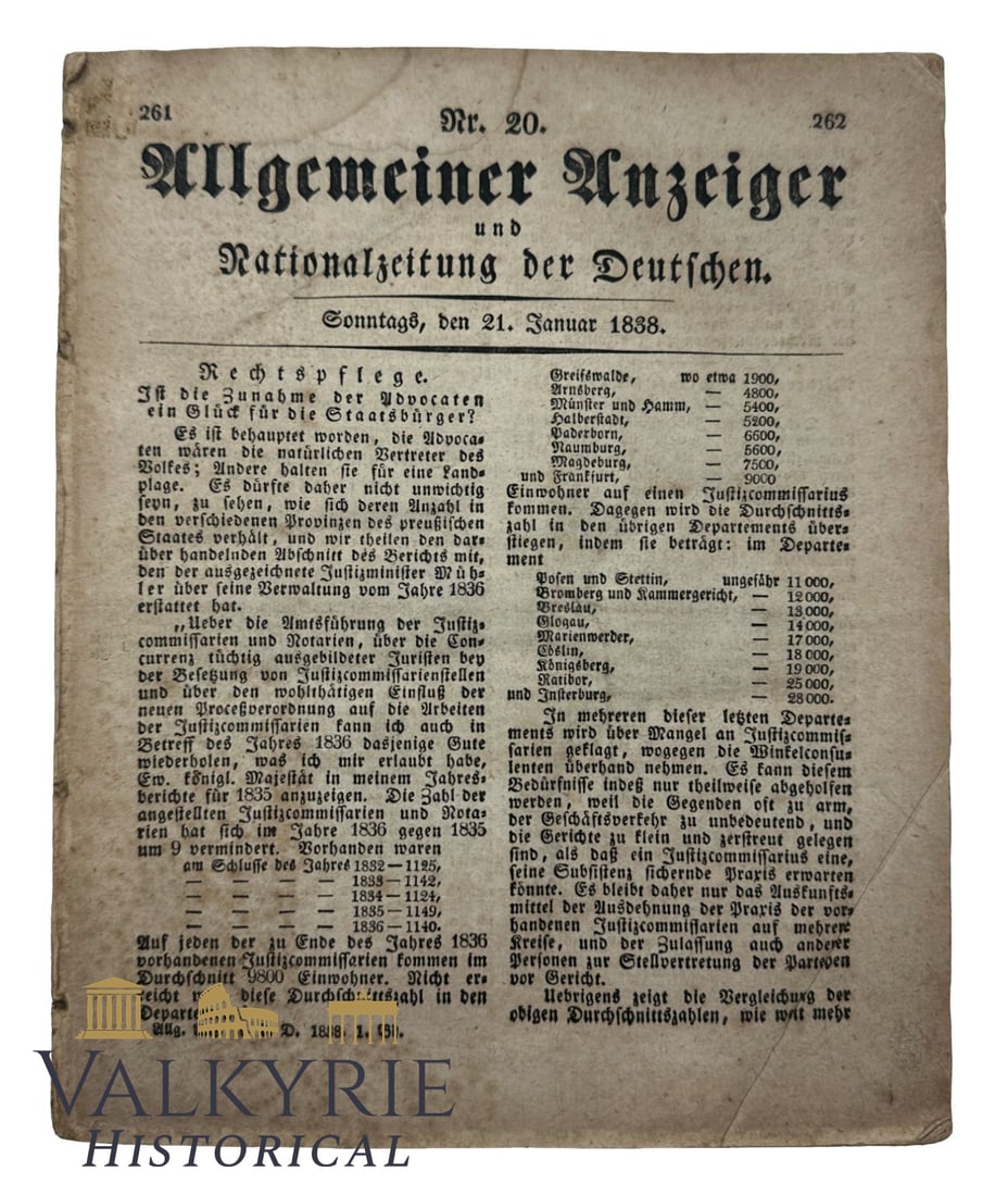 Old Book That Compiles Several Numbers of the "Allgemeiner Anzeiger" 1888: Old Book That Compiles Several Numbers of the "Allgemeiner Anzeiger" 1888. Good condition. Size of book: 21x17x4cm .All items for this auction will be shipping from Europe. Shipping cost $25 it doesn'