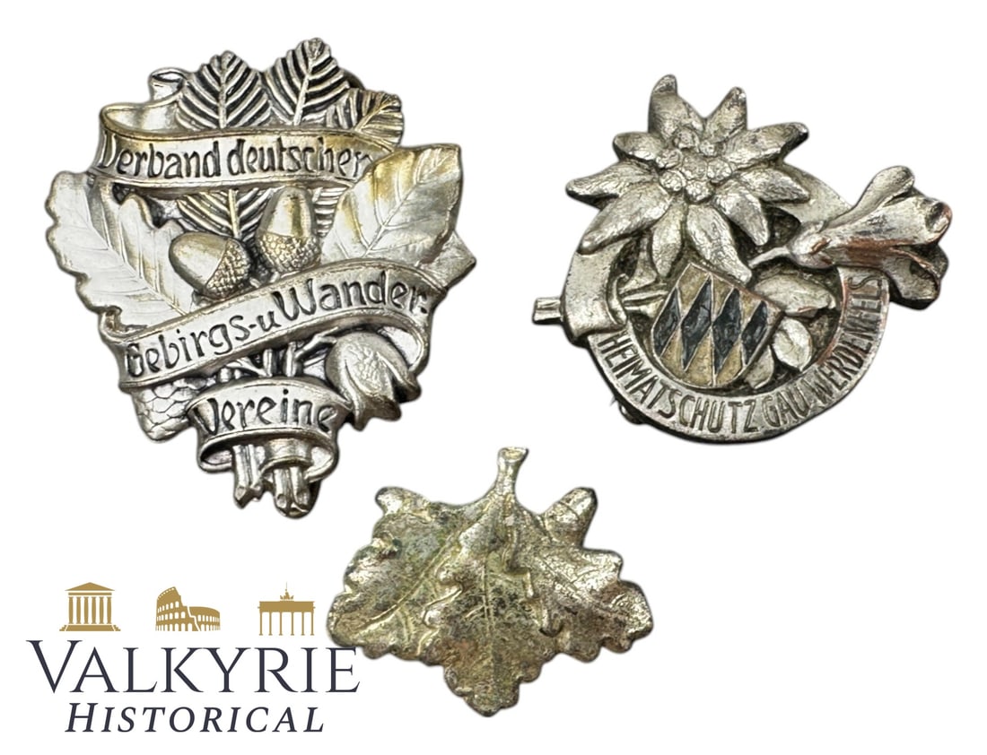 3 German Comemmorative Badges Related to German Mountain Troops - Gebirgsjaeger: 3 German Commemoratives Badges Related to German Mountain Troops - Gebirgsjager. All items for this auction will be shipping from Europe. Shipping cost $25 it doesn't matter how many items you win.