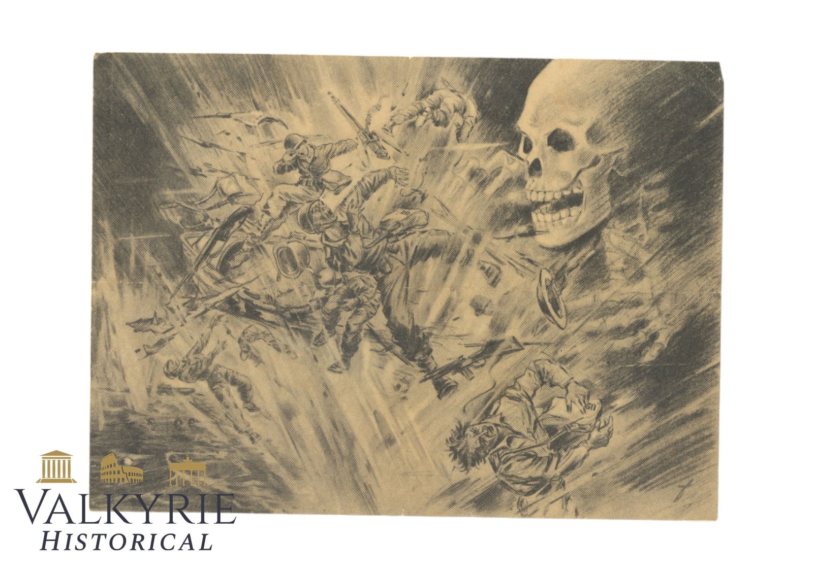 German Anti-Allied War Propaganda Leaflet "The Po Seen by a POW": German Anti-Allied War Propaganda Leaflet "The Po Seen by a POW". Talking about the hell allied forces will find in Italy during the invasion of the italian peninsula in the Po region.Size: 20x14cm. A