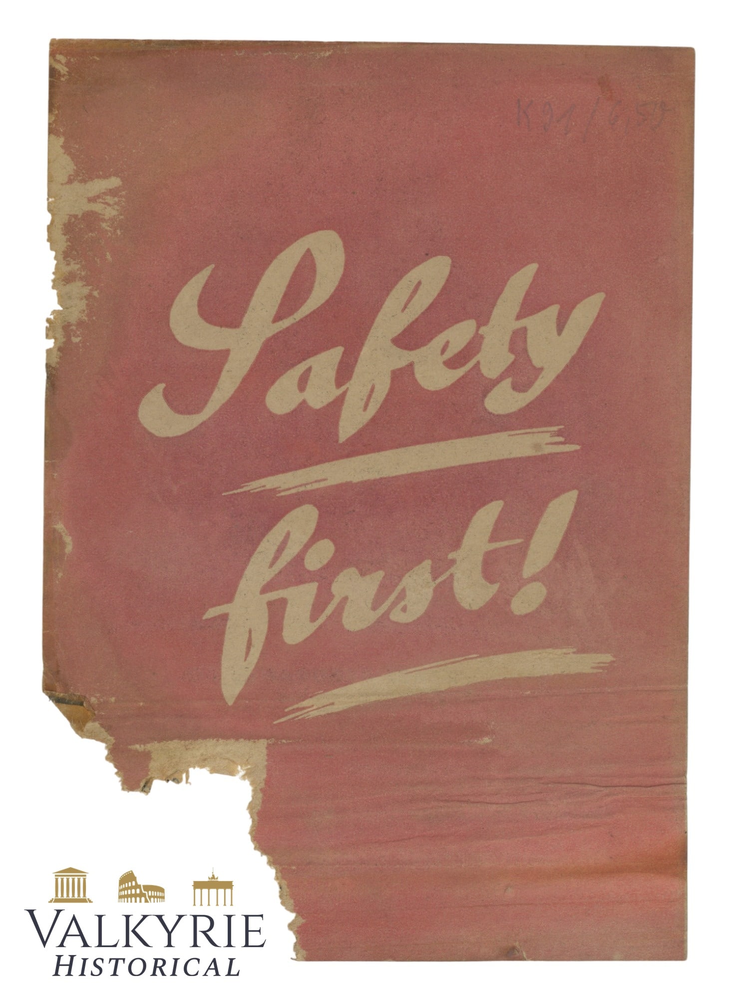 Nazi War Propaganda Leaflet With POW Information "Safety First!" (1 of 2)