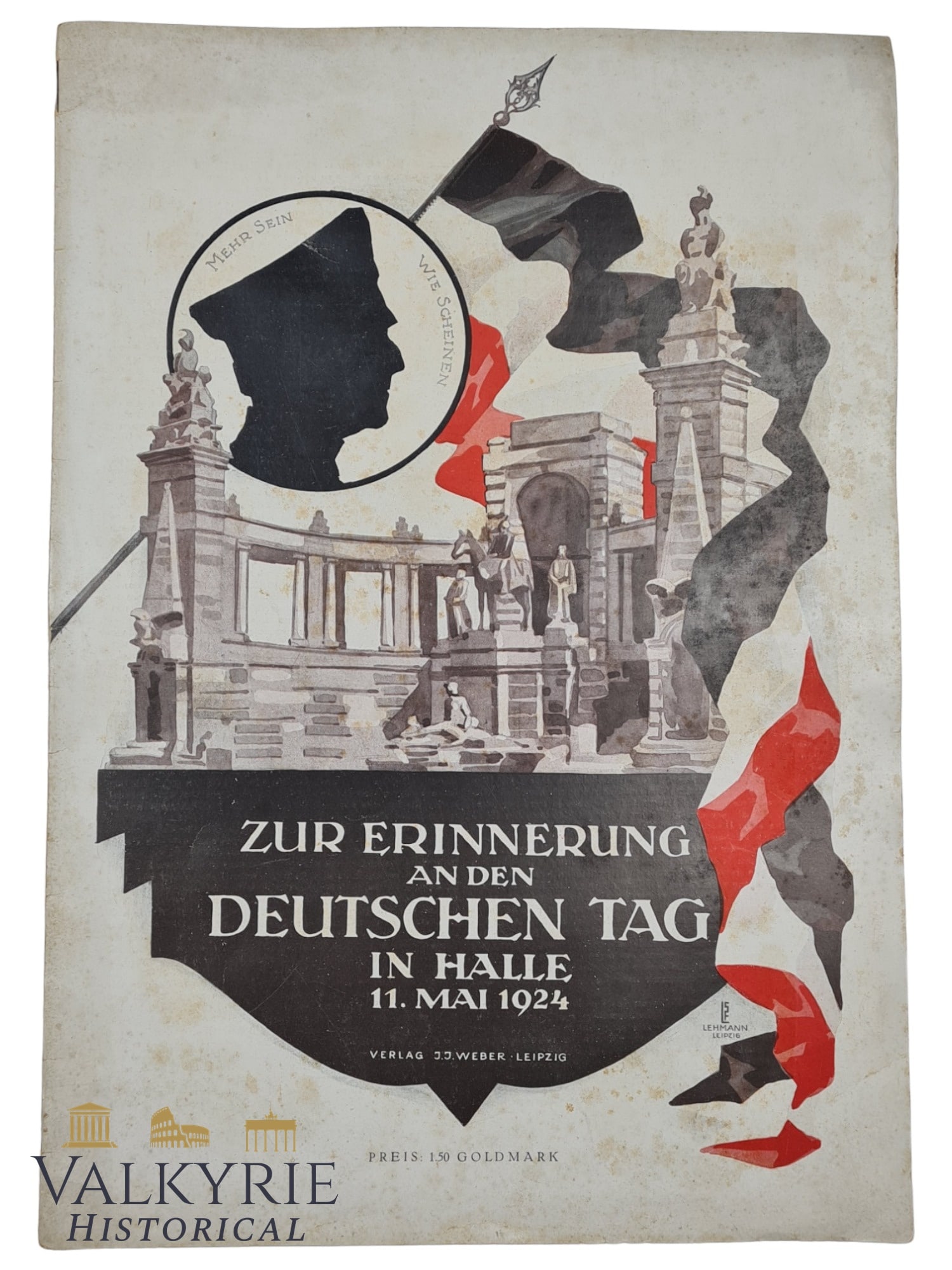 German BIG Booklet "For the Remembrance of the German Day in Halle 11. May 1924" (1 of 7)