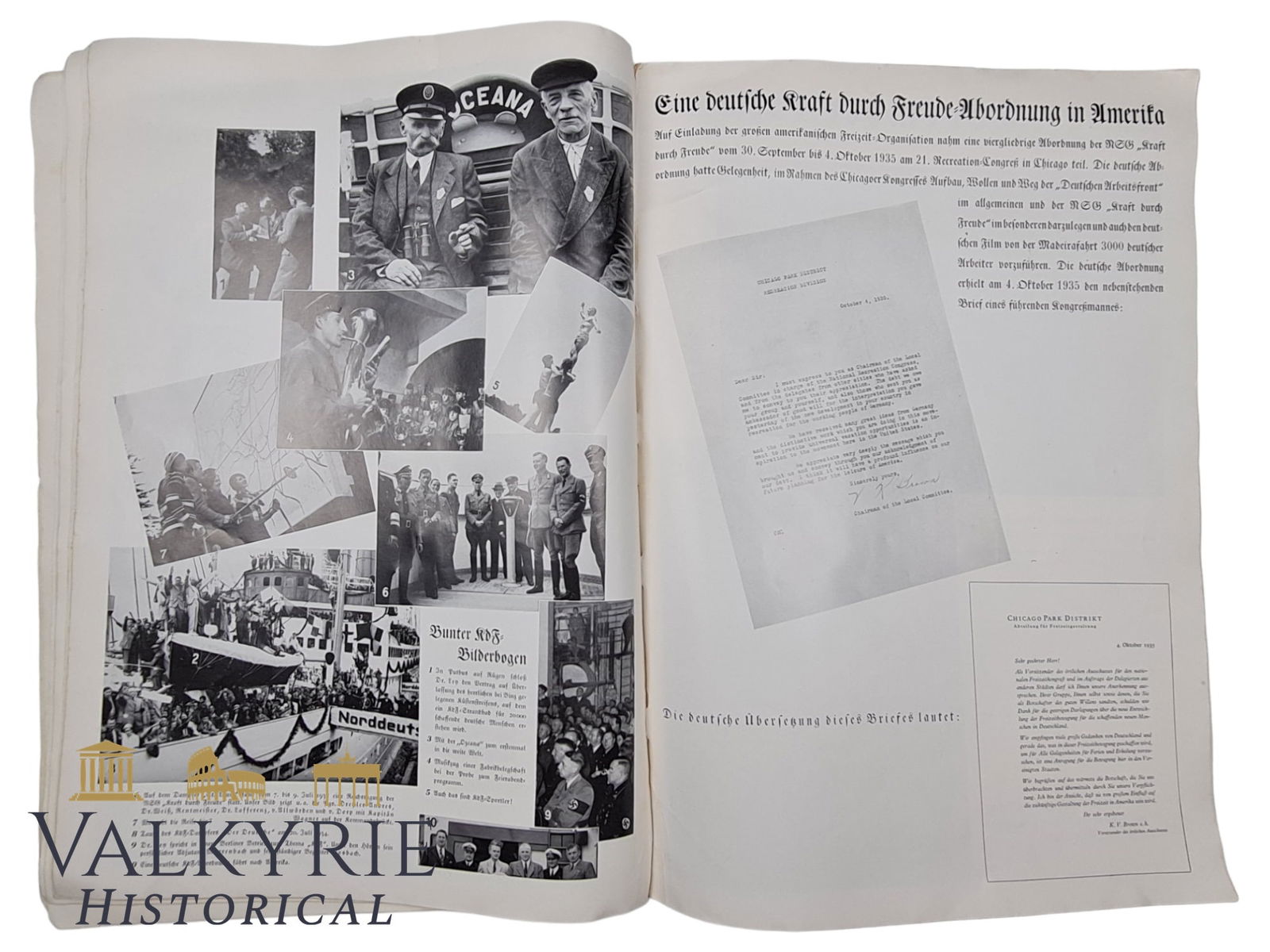 1933 Compilation Booklet of Activities of the Kraft Durch Freude Programme of the DAF - 9