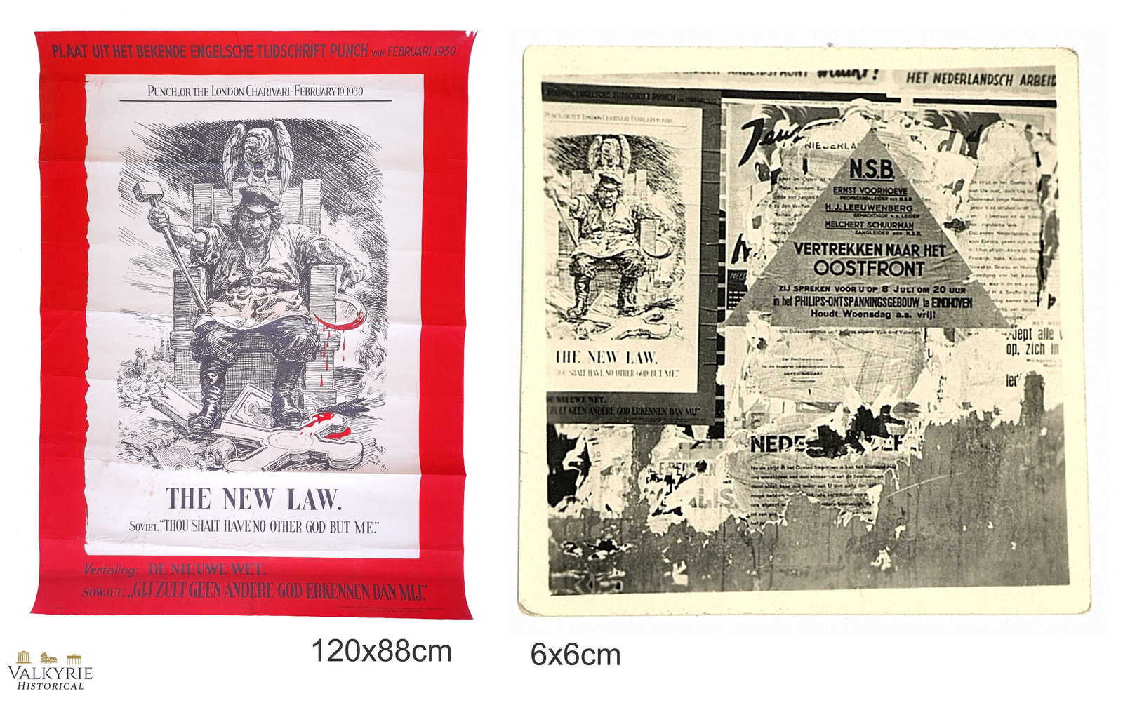 Great Set of Dutch Huge Advertising Poster of English Anti-Soviet Periodical & Photo in Use! (1 of 16)