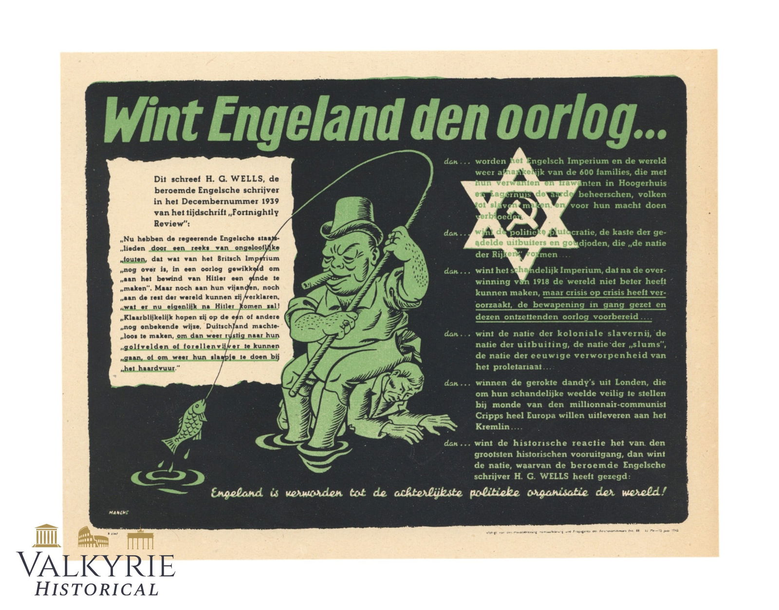 Dutch Anti-Semitic Flayer's Entitled "If England Wins The War..." 1942 (1 of 2)