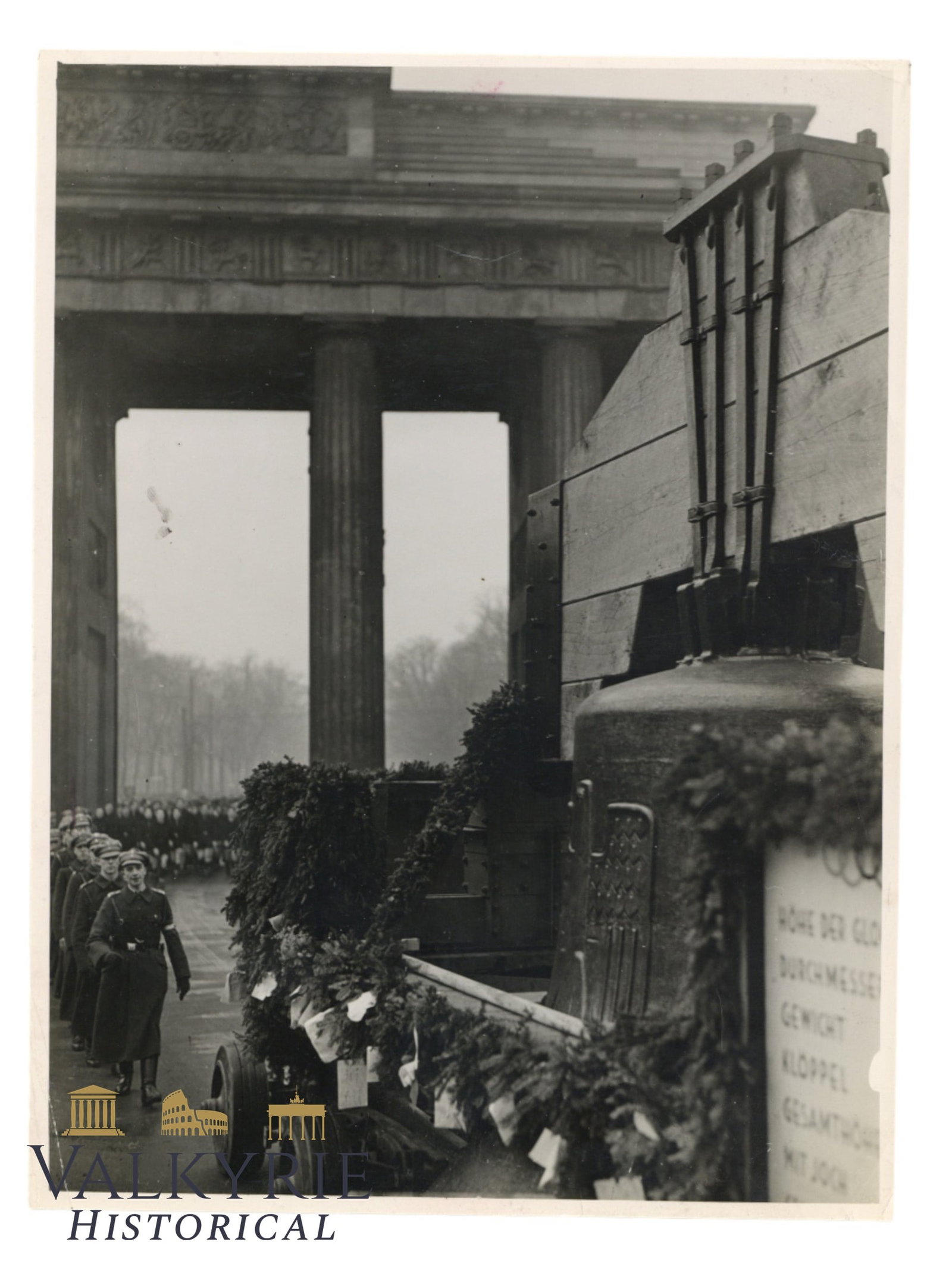 Big Press Photo of the Parade in Berlin During the Transportation of the Olympic Bell to the Stadium (1 of 2)
