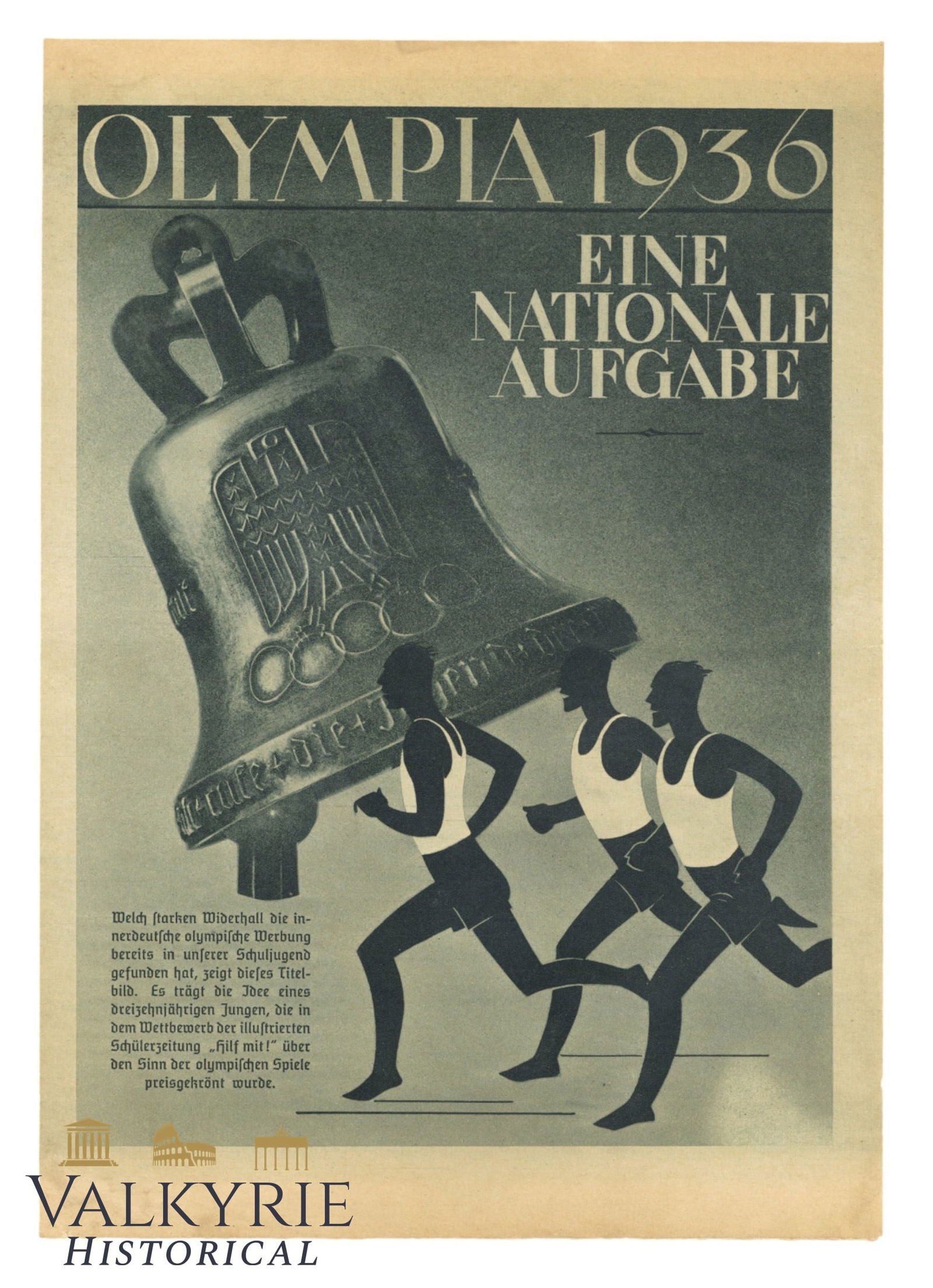 Berlin 1936 Olympic Games "Olympia-Heft" Magazine Collection Advertisement Leaflet (1 of 3)