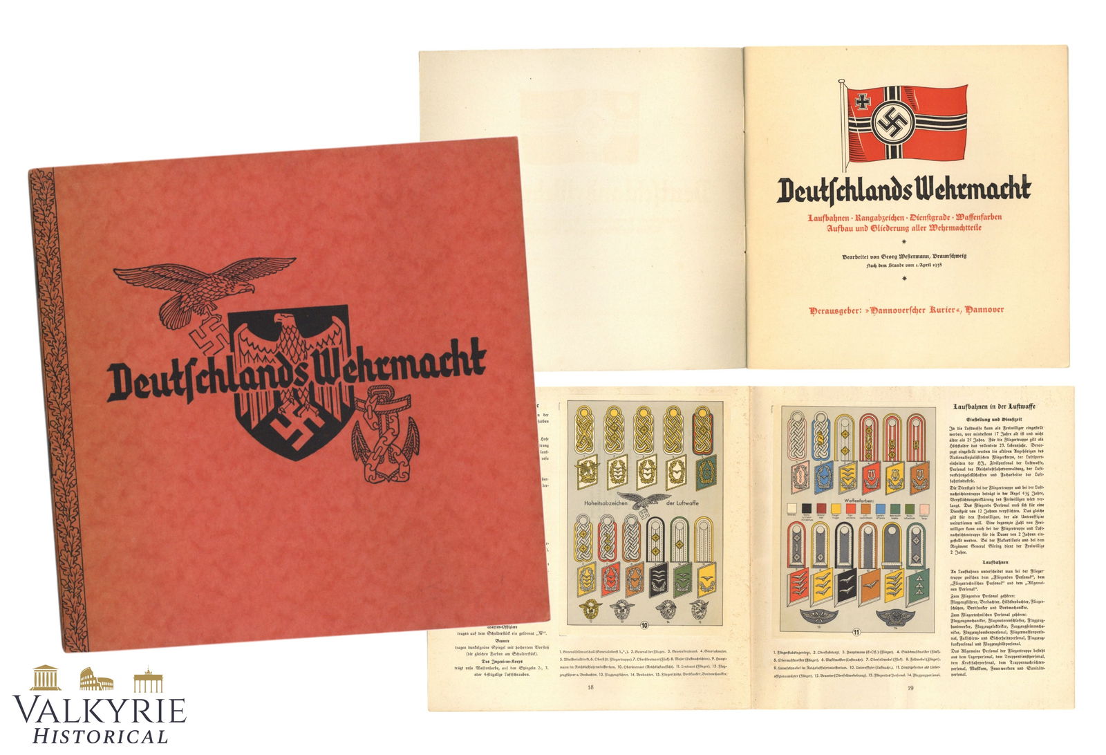 German Book "Deutschlands Wehrmacht" by Georg Westermann - 1939 (1 of 11)