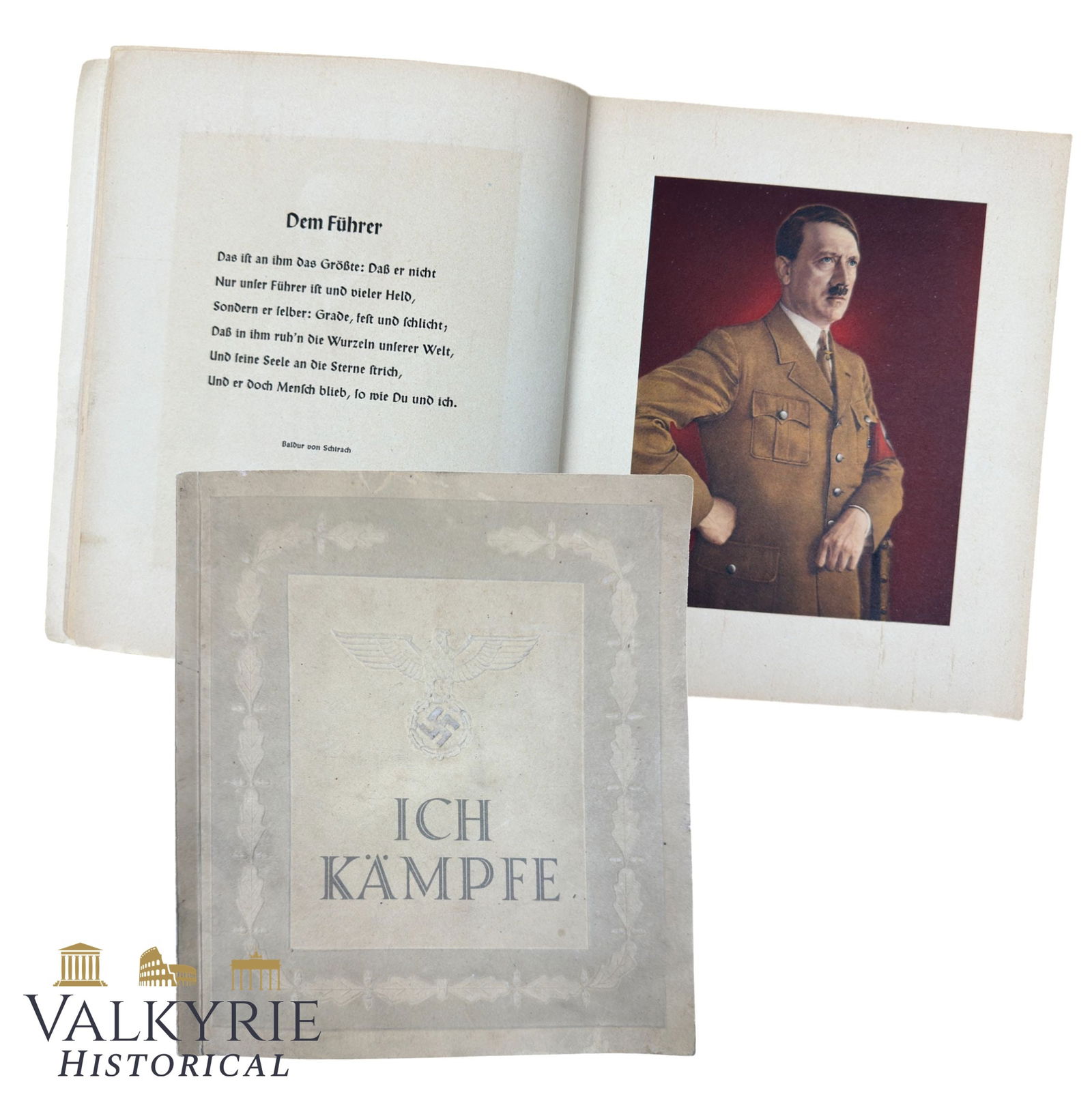 German Propaganda Book "I Struggle" Published by NSDAP With Dedicatory (1 of 15)