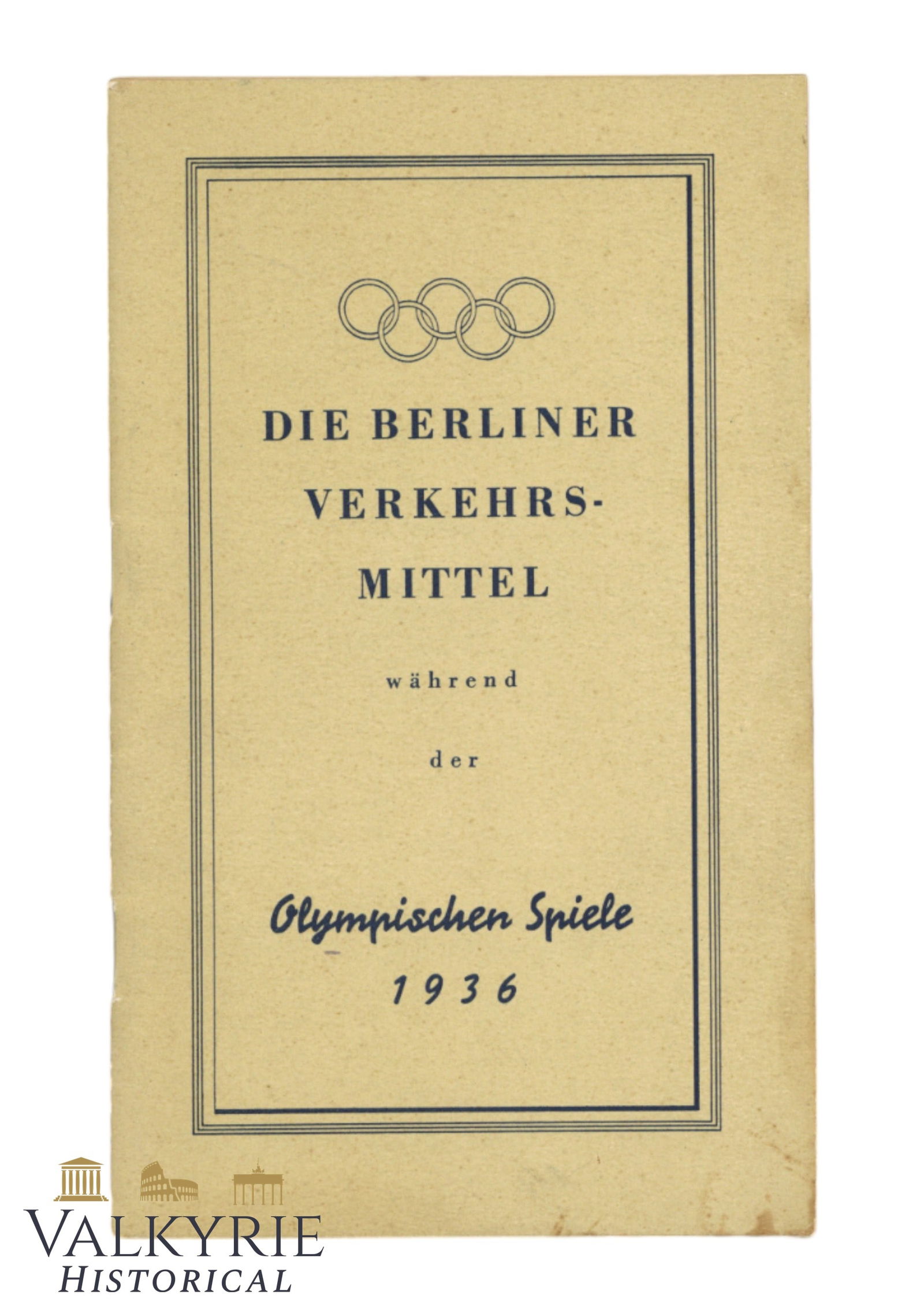 Informative Booklet "The Berlin Transportation Means During the 1936 Olympic Games" (1 of 8)