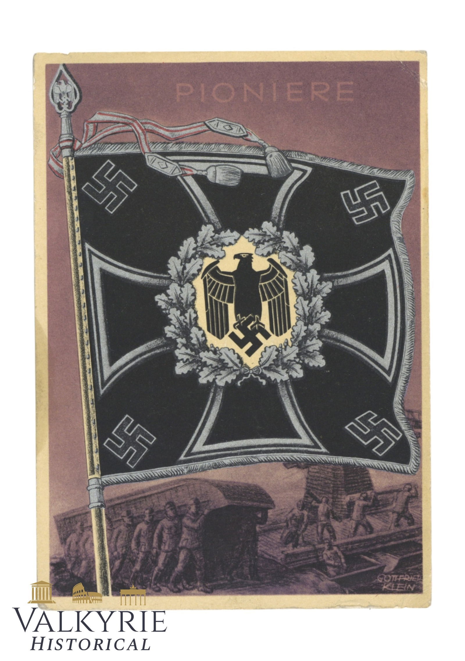 Wehrmacht Propaganda Postcard of the Engineer Regiment - Circulated 1943 (1 of 2)