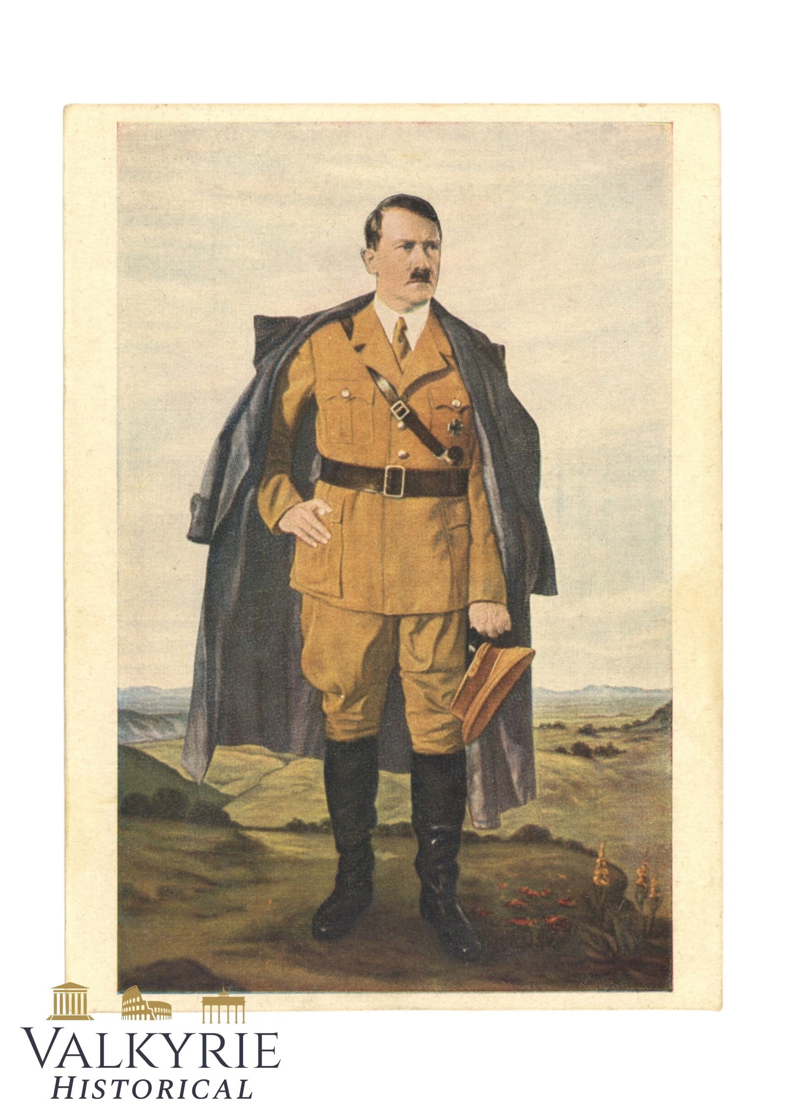 Propaganda Postcard Depicting a Painting of Adolf Hitler by Dr. H. Knirr: Propaganda Postcard Depicting a Painting of Adolf Hitler by Dr. H. Knirr. Non-circulated. All items for this auction will be shipping from Europe. Shipping cost $25 it doesn't matter how many items yo
