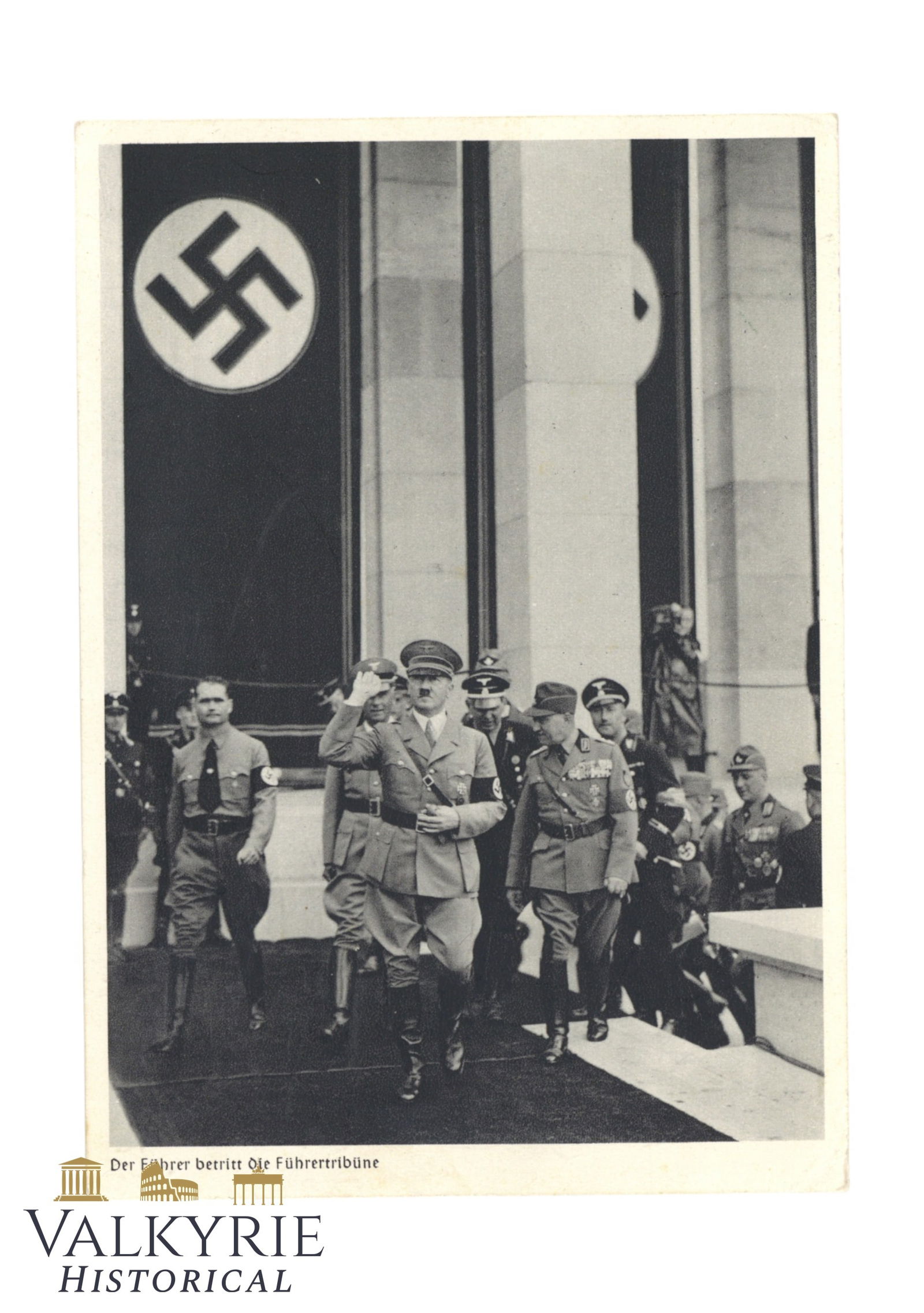 Commemorative Postcard of the Nuremberg Parteitag in 1938 - Entrance of Adolf Hitler (1 of 2)