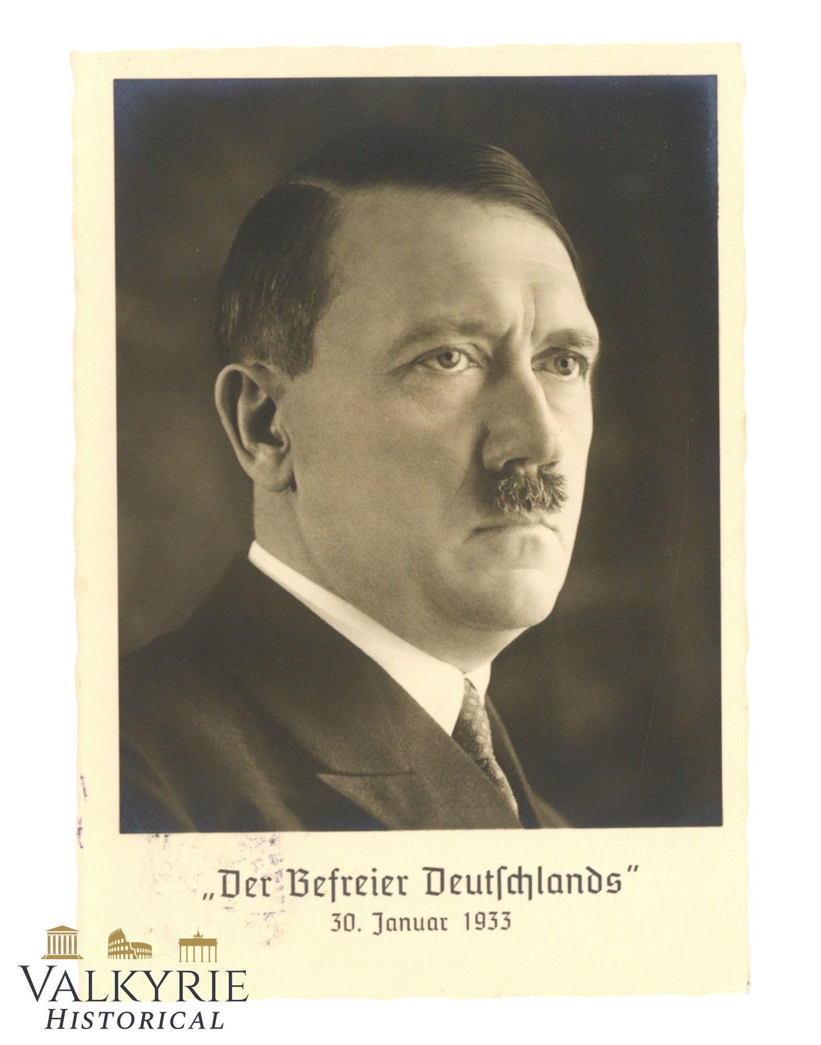 German Commemorative Postcard of the Liberation of Free City of Danzig "The Liberator of Germany" (1 of 2)