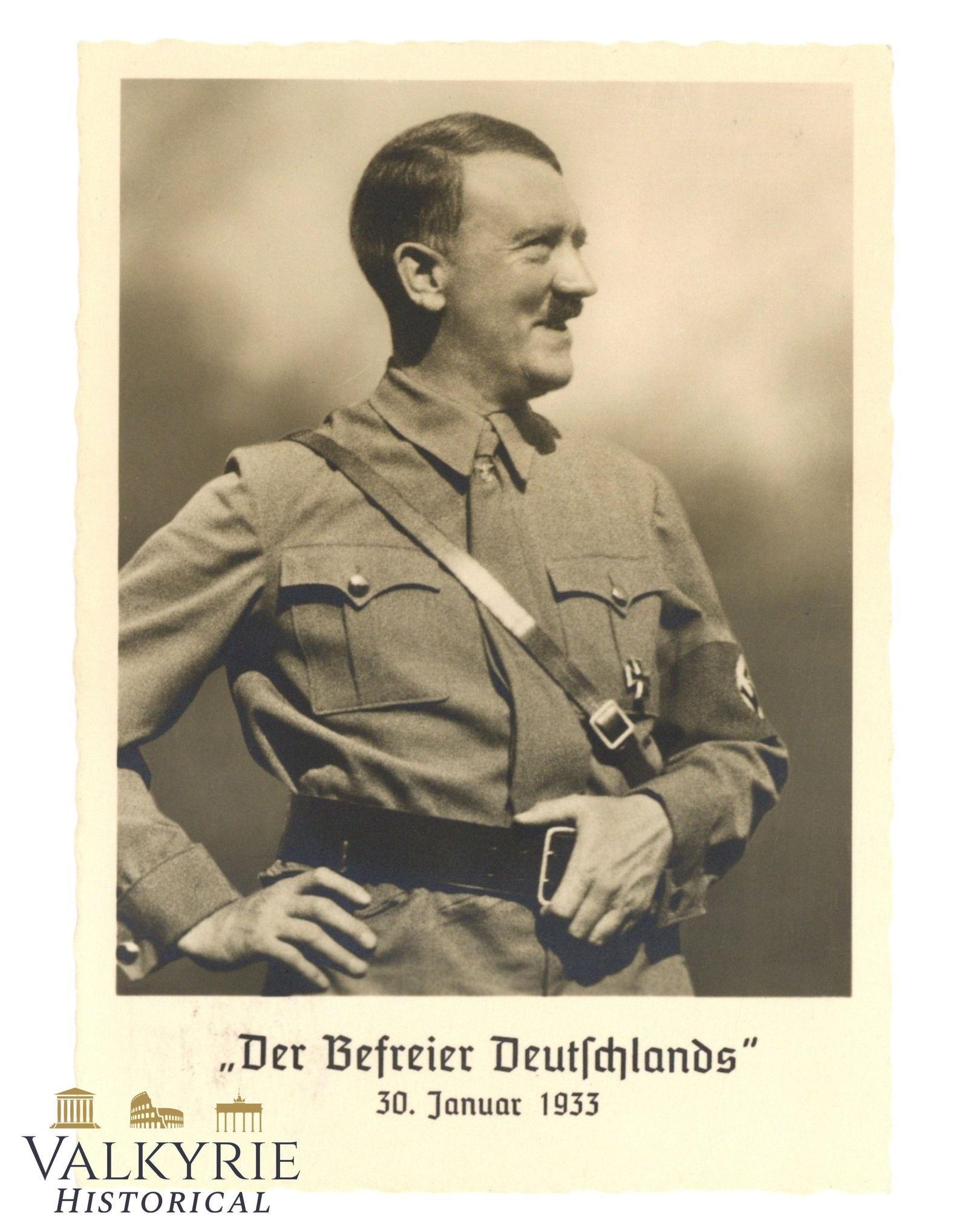German Commemorative Postcard of the Liberation of Free City of Danzig "The Liberator of Germany" (1 of 2)