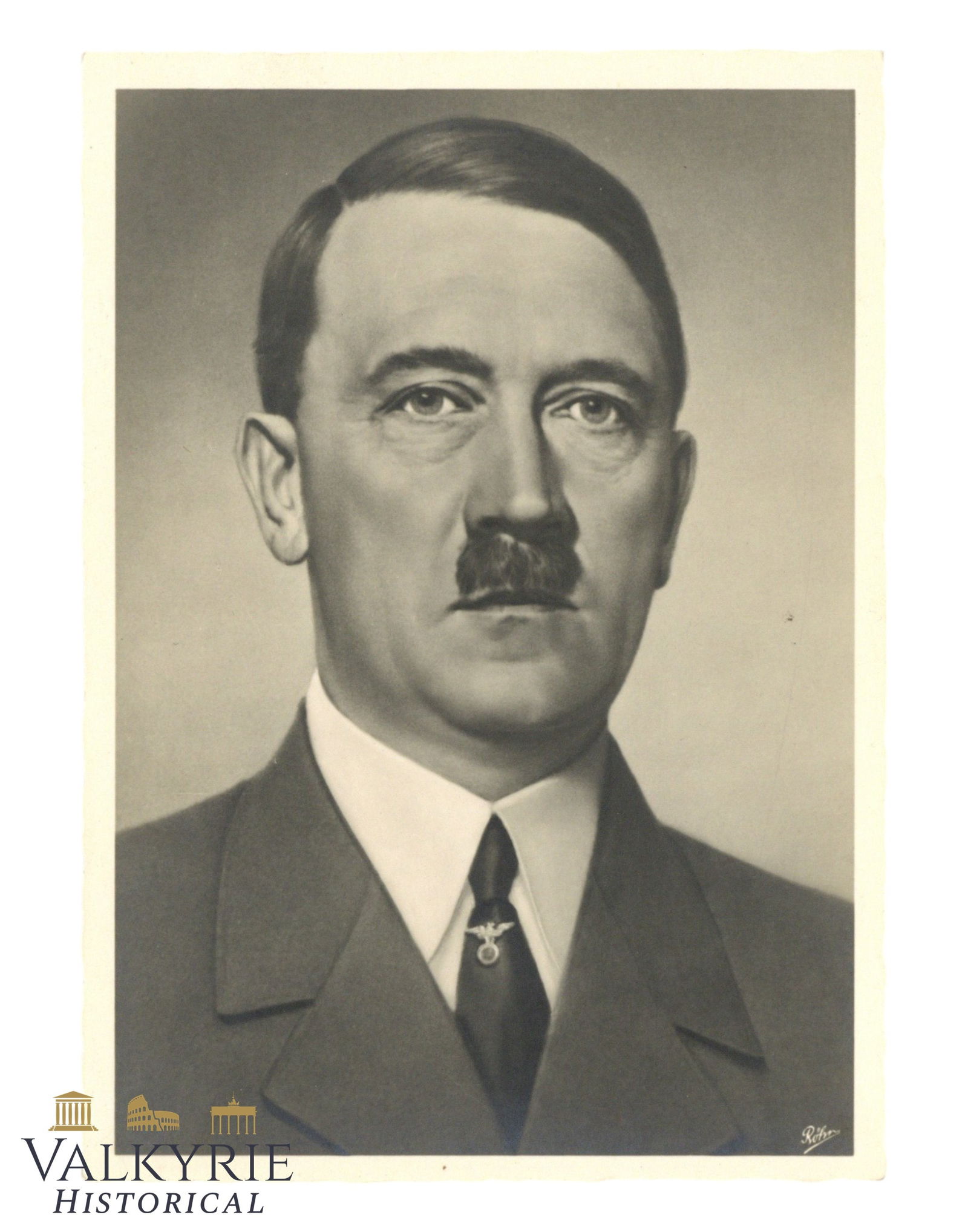 Nazi Propaganda Postcard With a Portrait of Adolf Hitler (1 of 2)