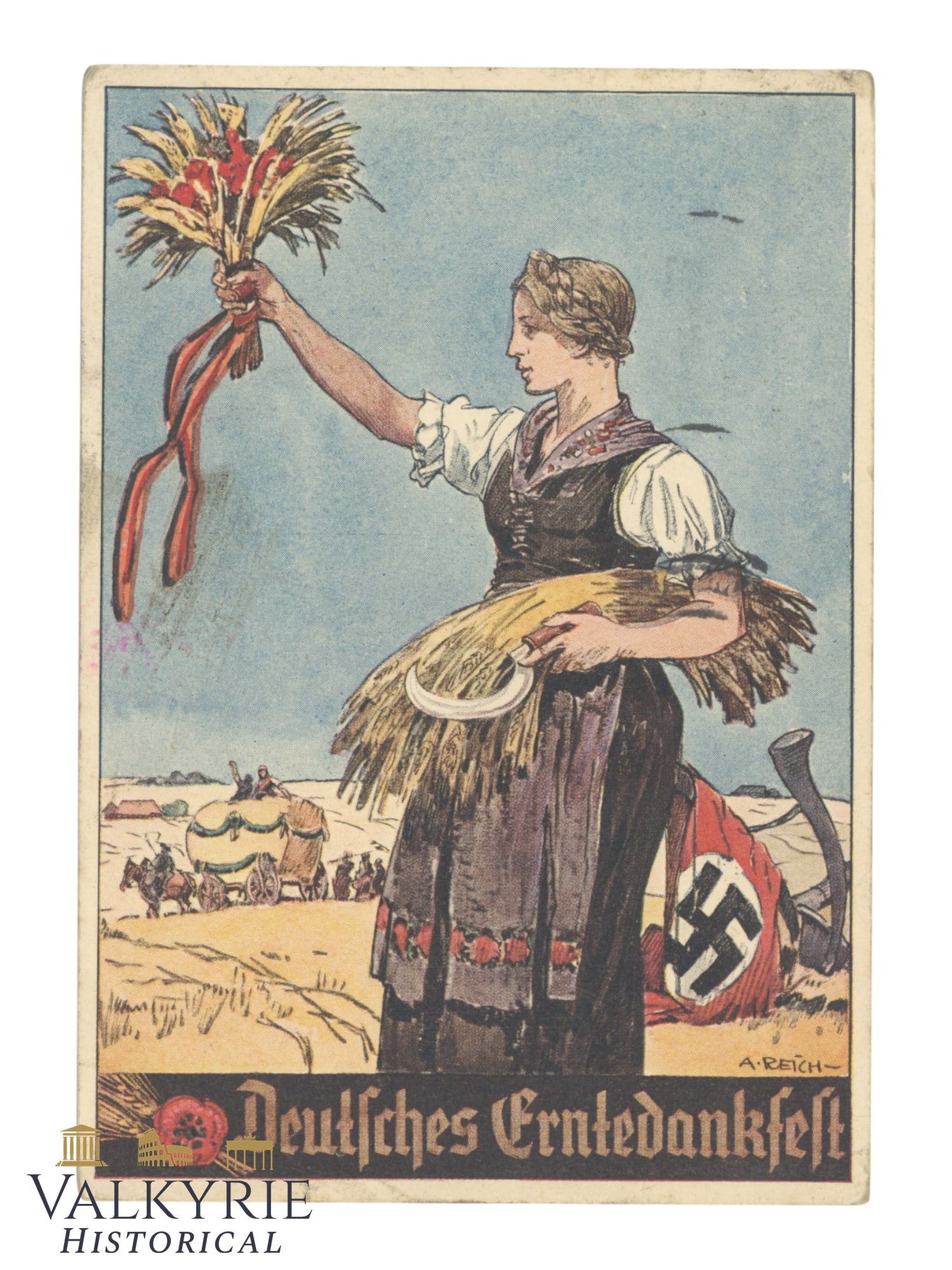 Nazi Commemorative Feld Postcard of the "German Harvest Festival 1936" - Non-circulated (1 of 2)