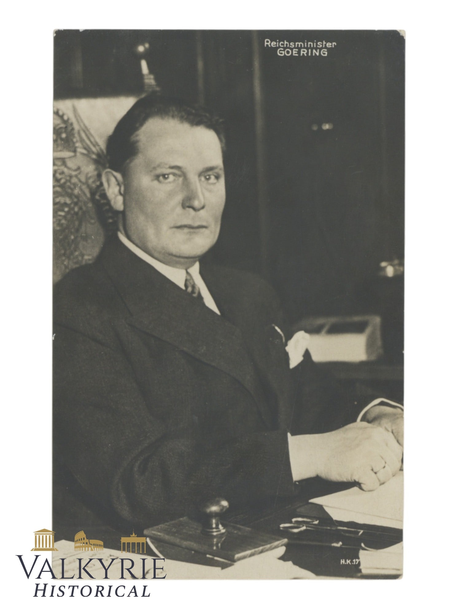 Early Nazi Government Period Propaganda Postcard Photo of Herman Goering as Reichsminister (1 of 2)