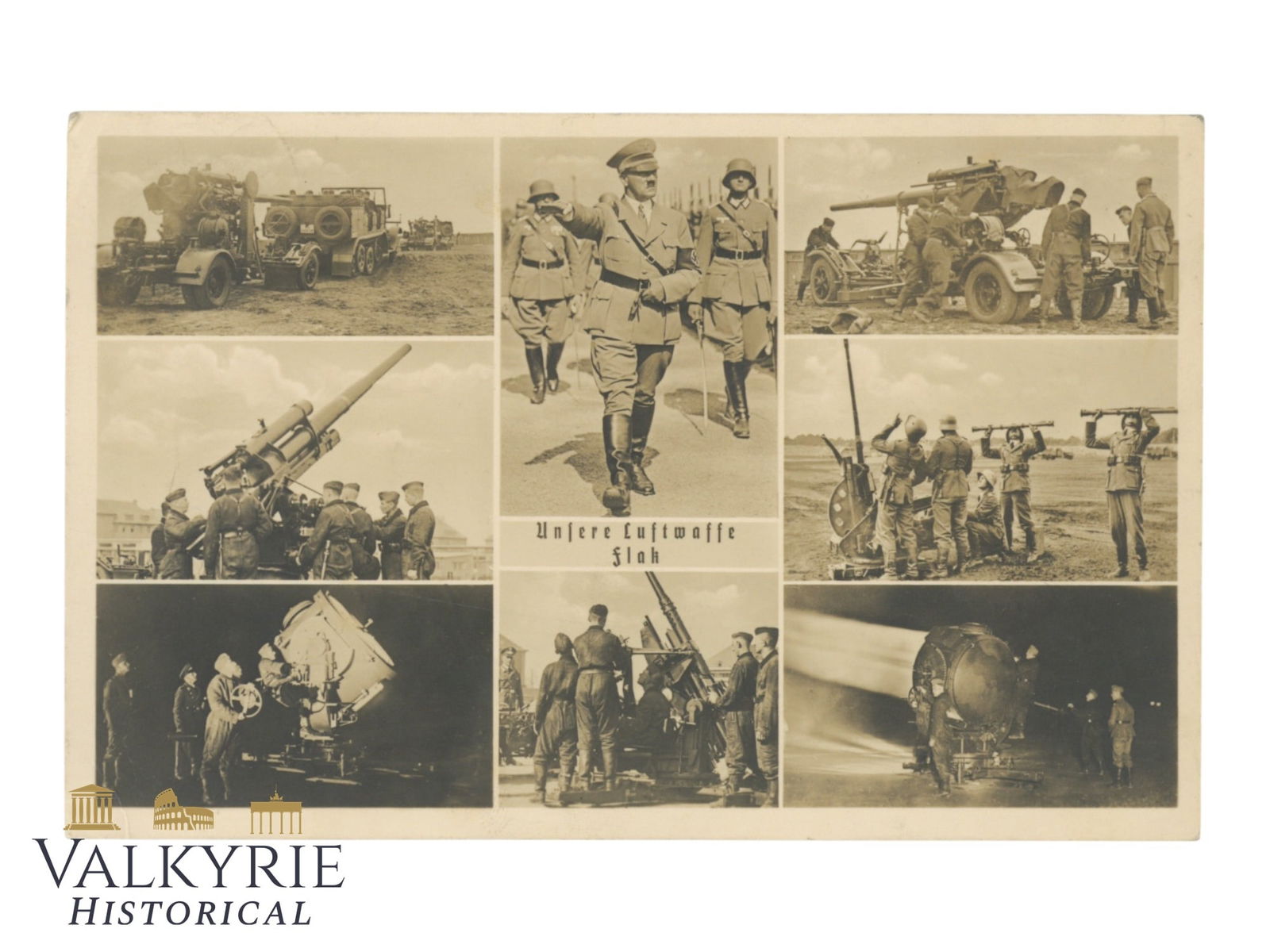 Nazi Wehrmacht Propaganda Postcard "Our Luftwaffe Flak" - Circulated (1 of 2)