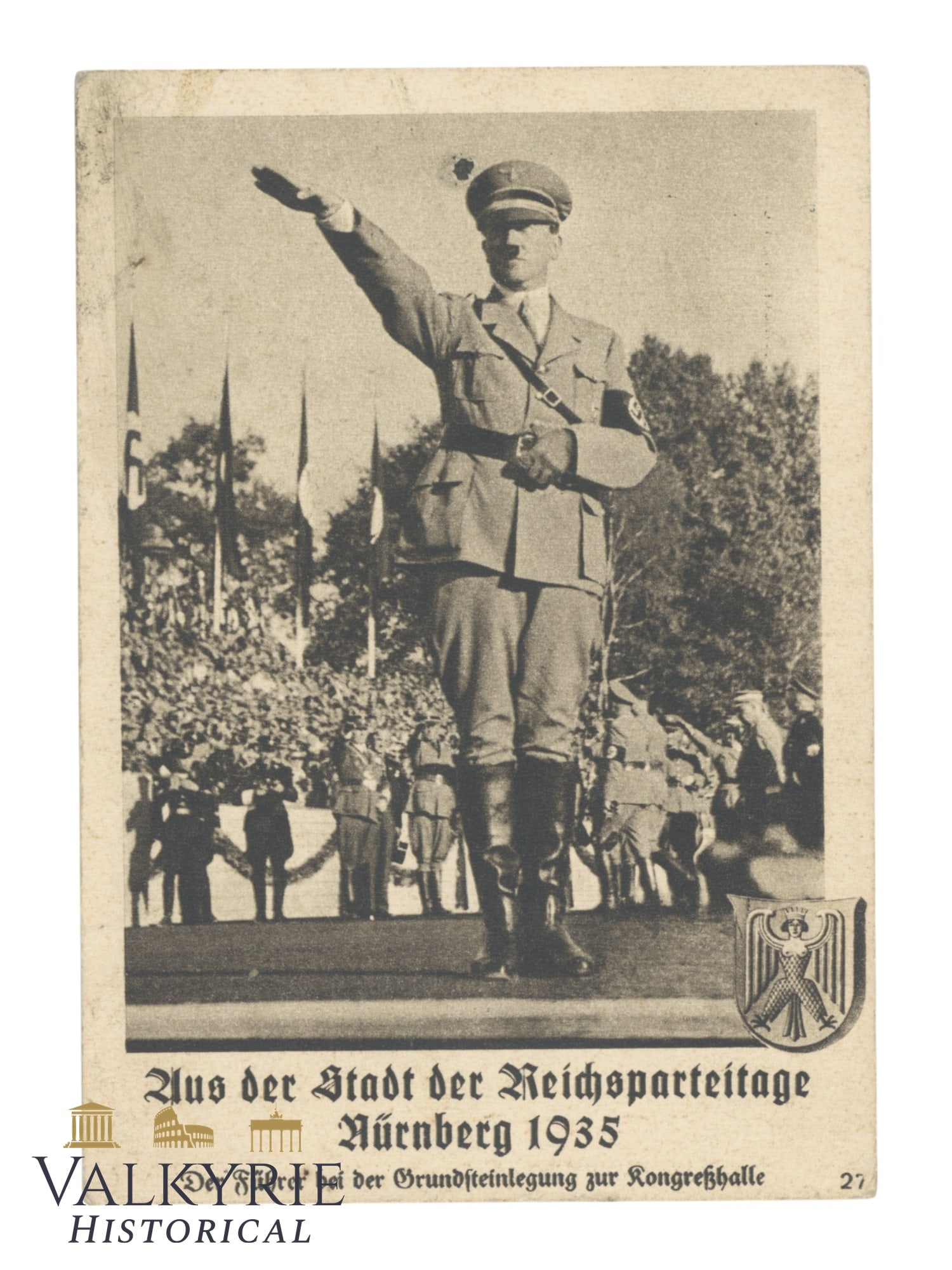 Nazi Propaganda Postcard "From The City of the Reichsparteitags Nuremberg 1935" - Non-circulated (1 of 2)